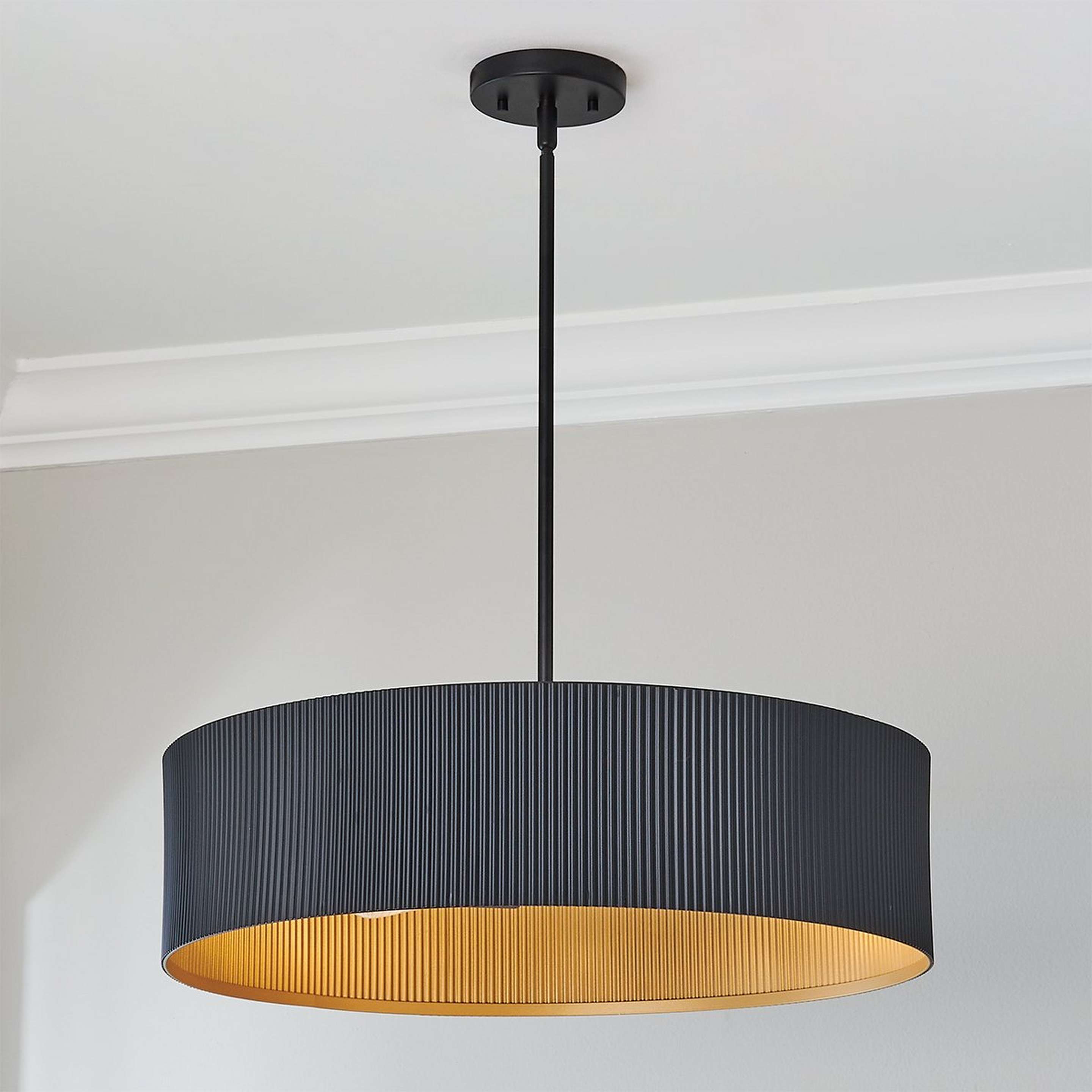 A Aperture Chandelier with Matte Black / Gold color