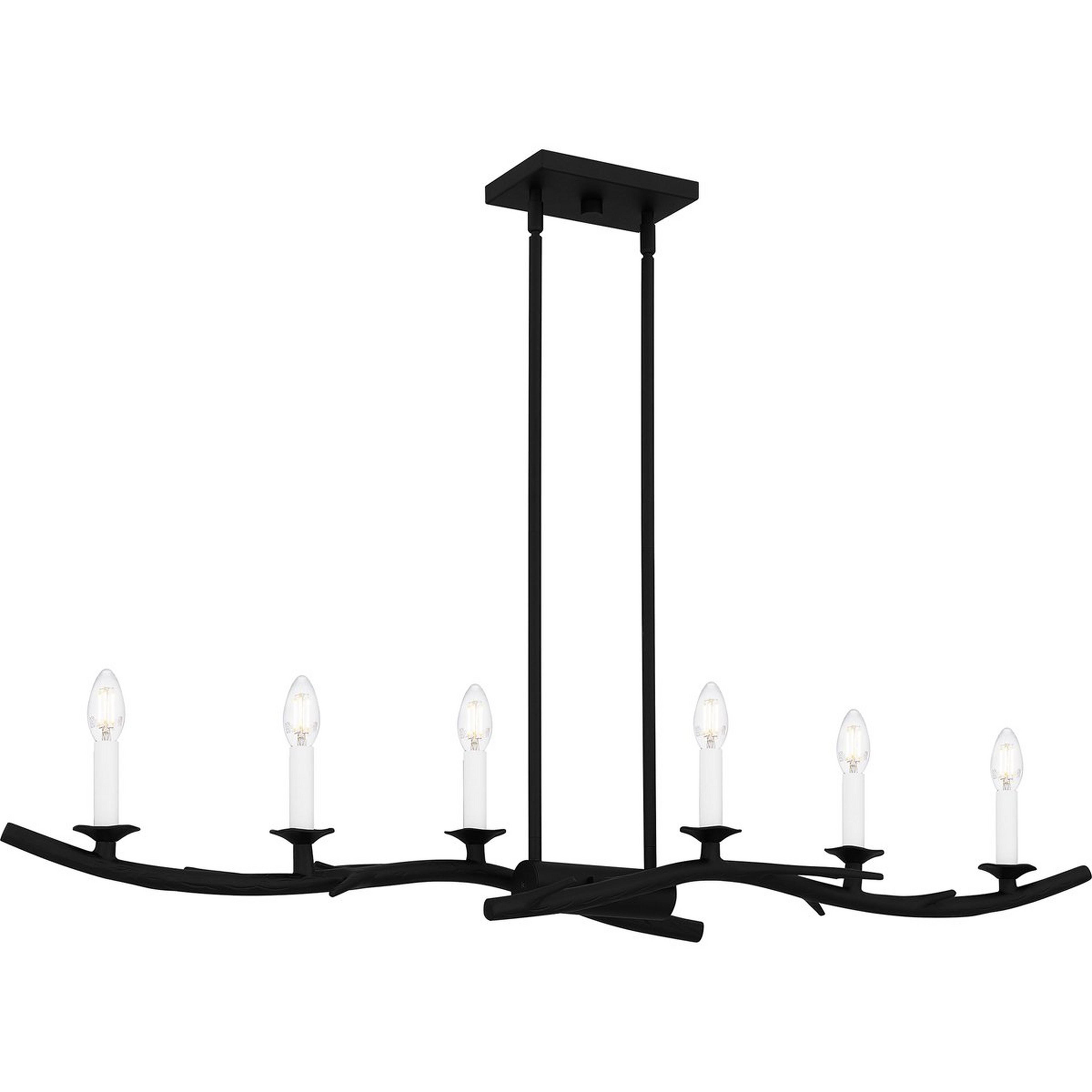 A Thornton Linear Chandelier with Black color
