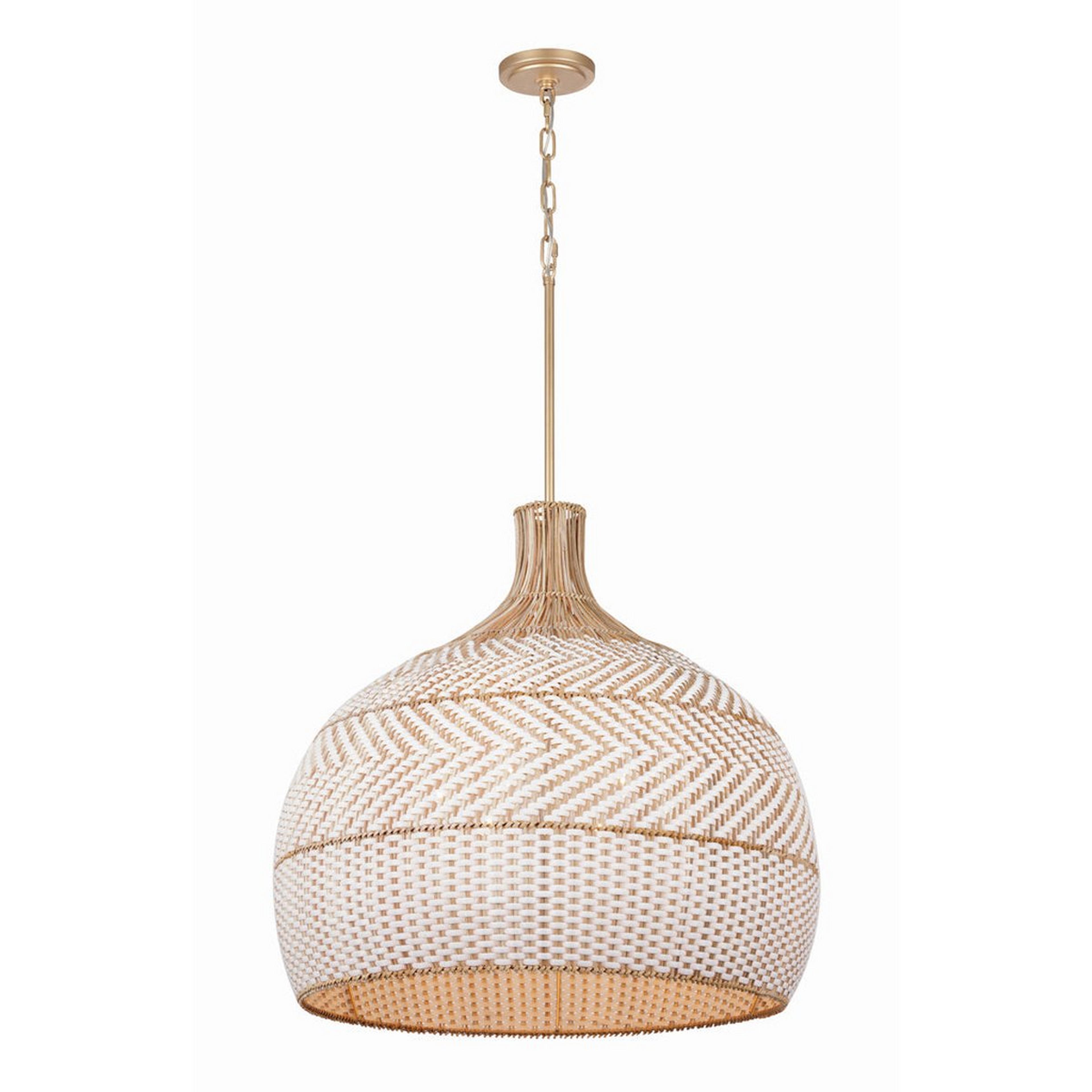 A Tobago Chandelier - Large with Soft Gold / Natural / White color