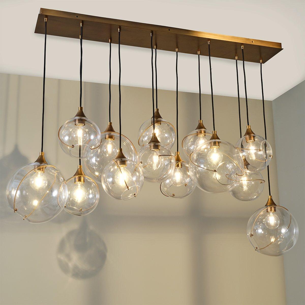 Open Orbit Clear Glass Chandelier - 3 Light | Shades of Light