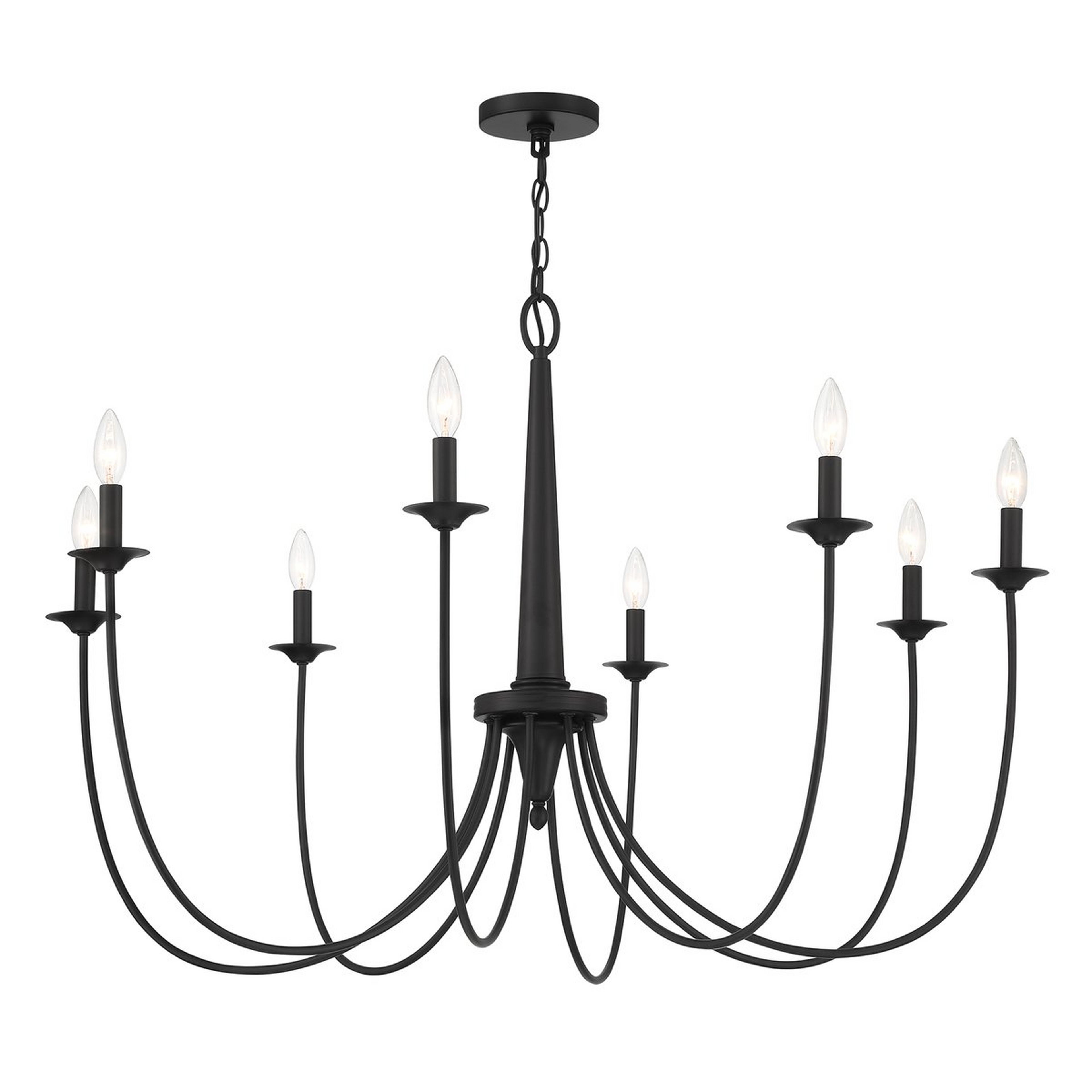 A Neith Chandelier with Matte Black color