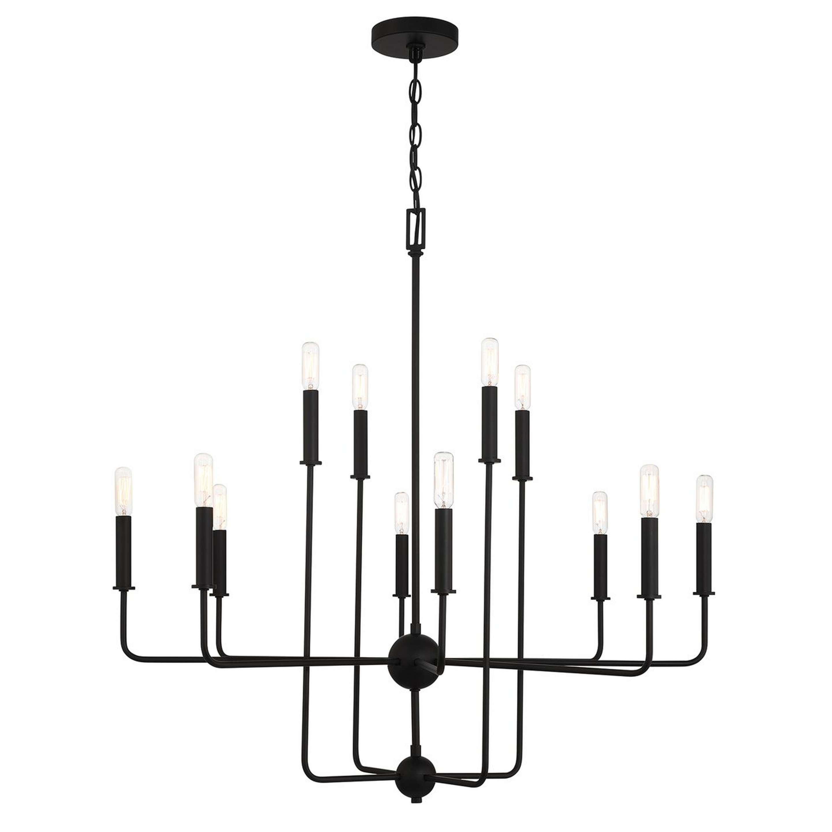 A Nola Chandelier with Matte Black color