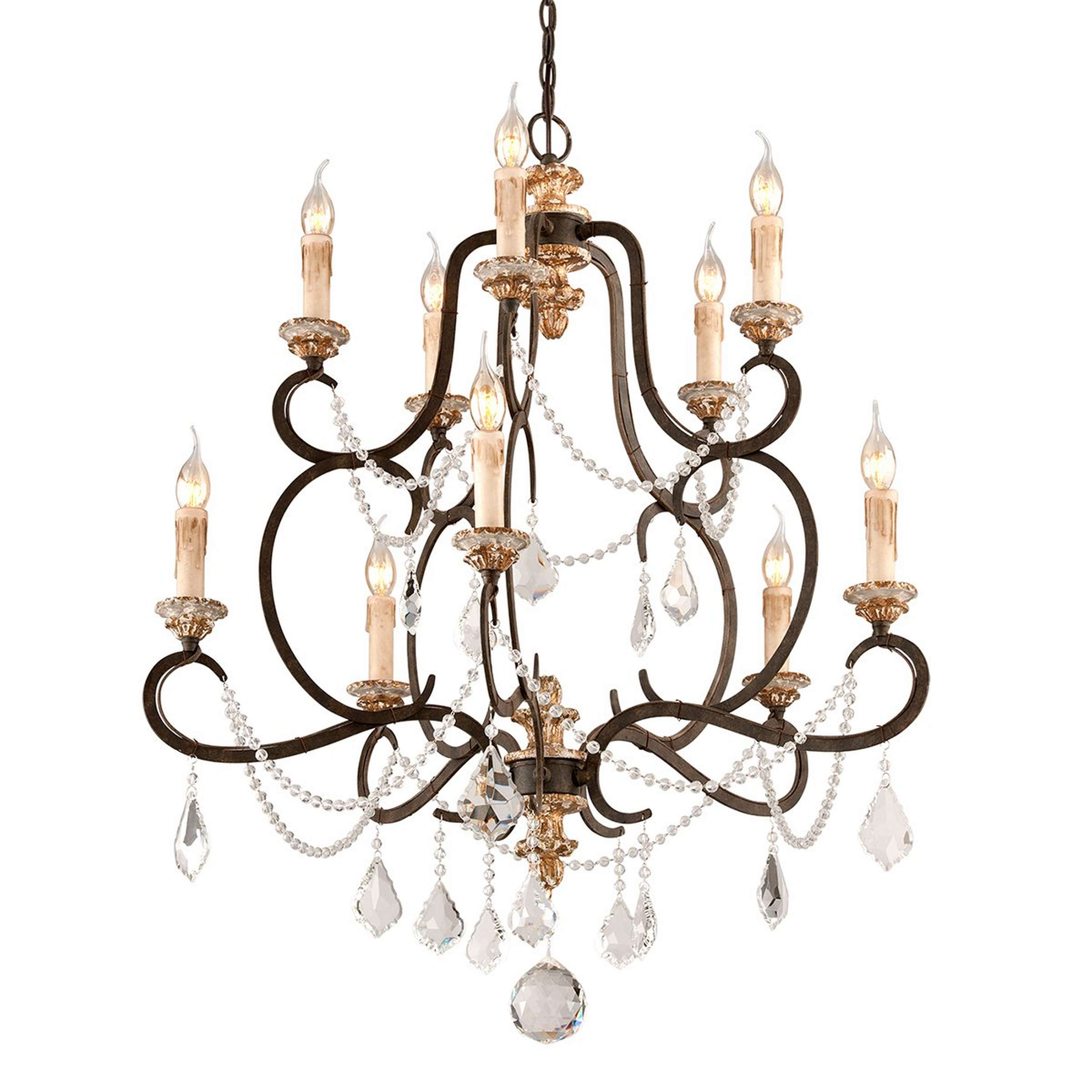 A Tarrington Chandelier - 10 Light with Parisian Bronze color