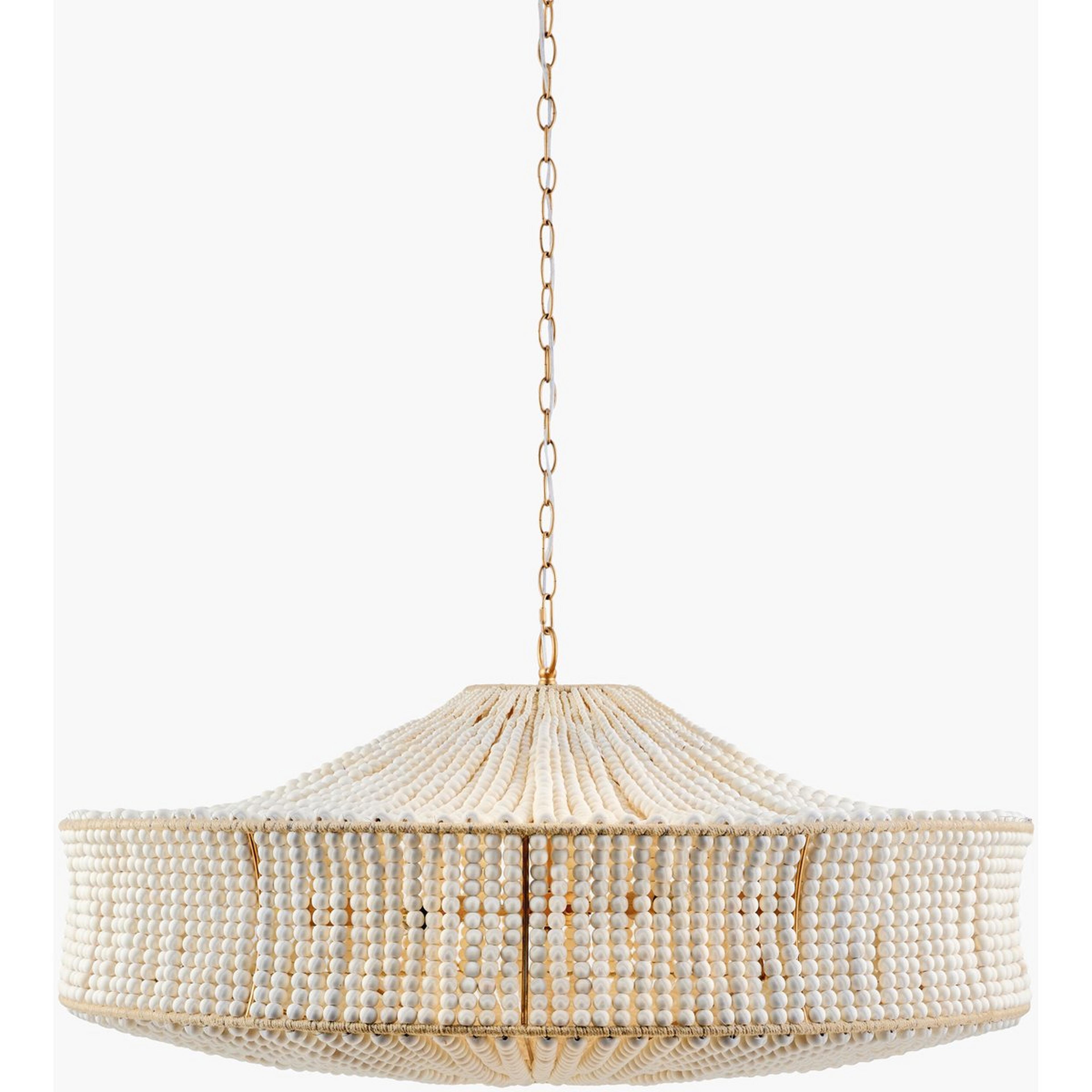 A Idaea Chandelier with Gold / White Wood / Rope color