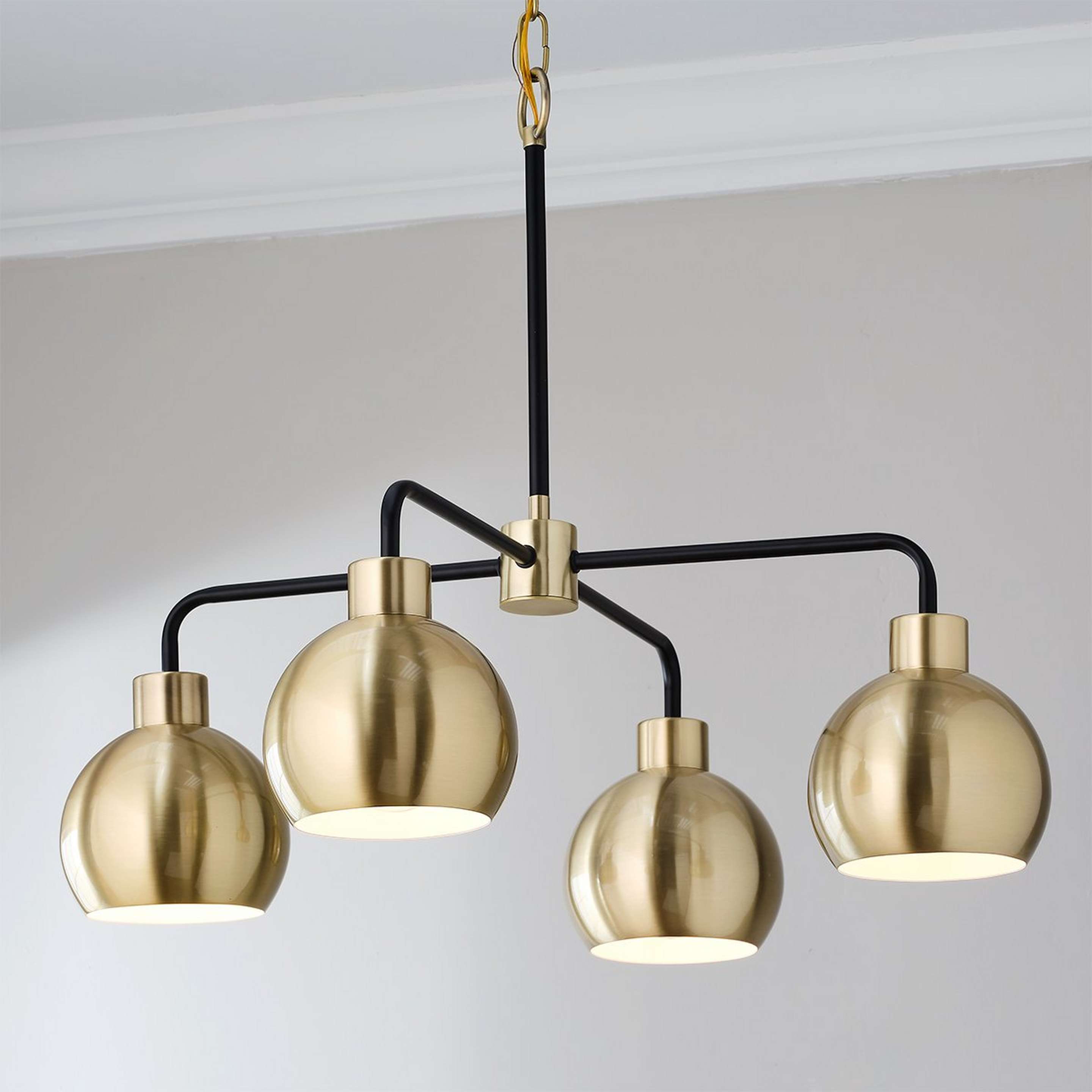 A Young House Love Bubble 4-Light Chandelier with Bronze / Brass color