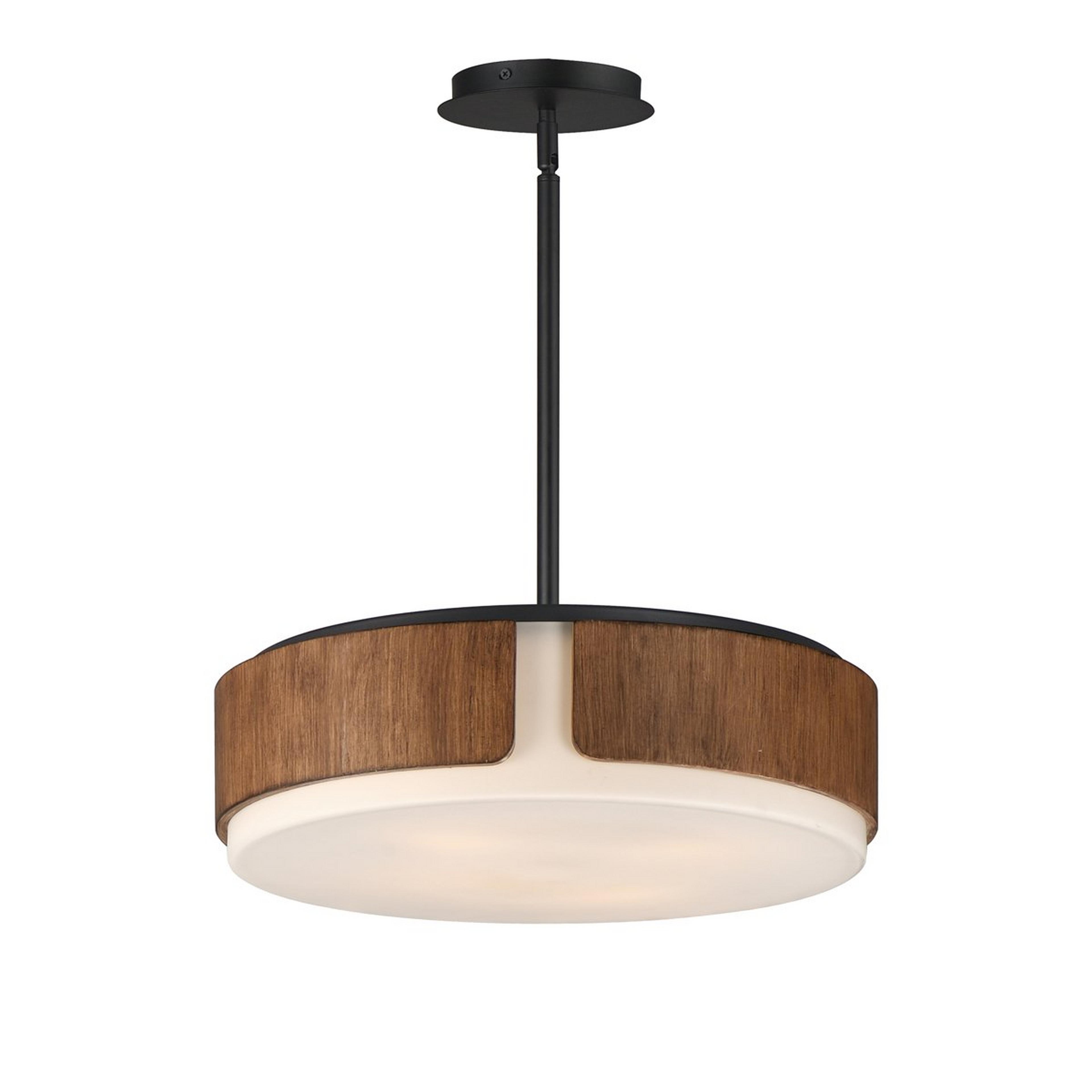 A Avenir Convertible Chandelier with Walnut / Black color