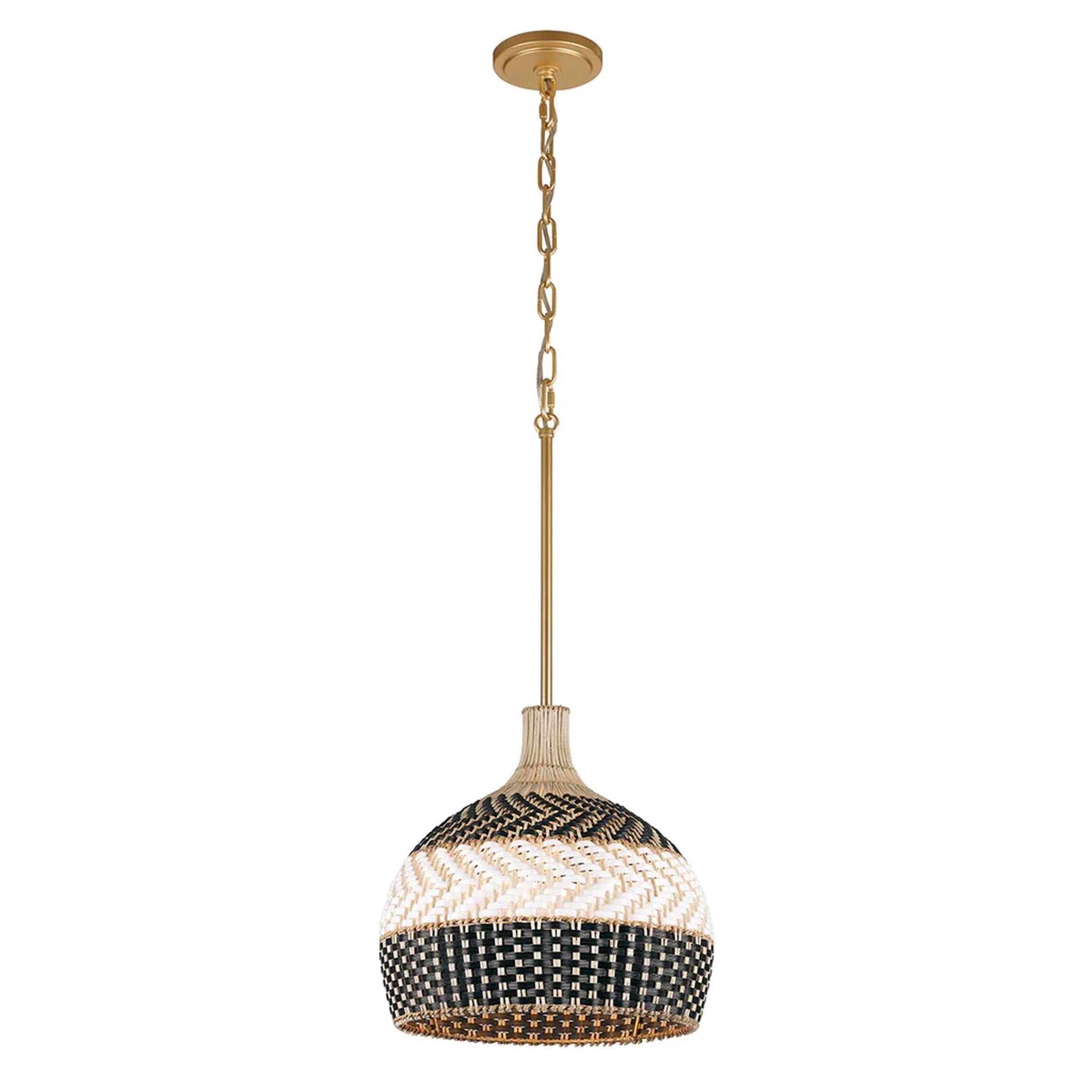 A Tobago Chandelier - Small with Soft Gold / Natural / Matte Black / White color