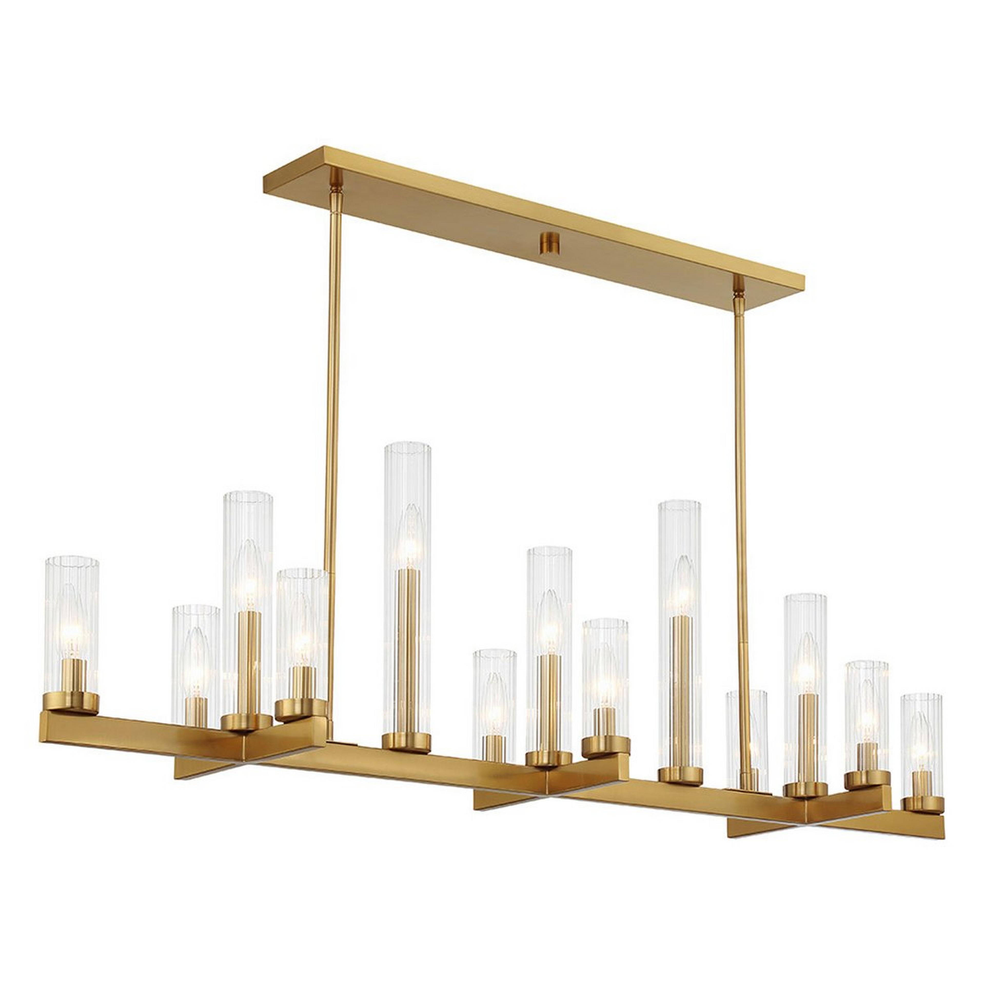 A Pleione Island Chandelier with Brass color