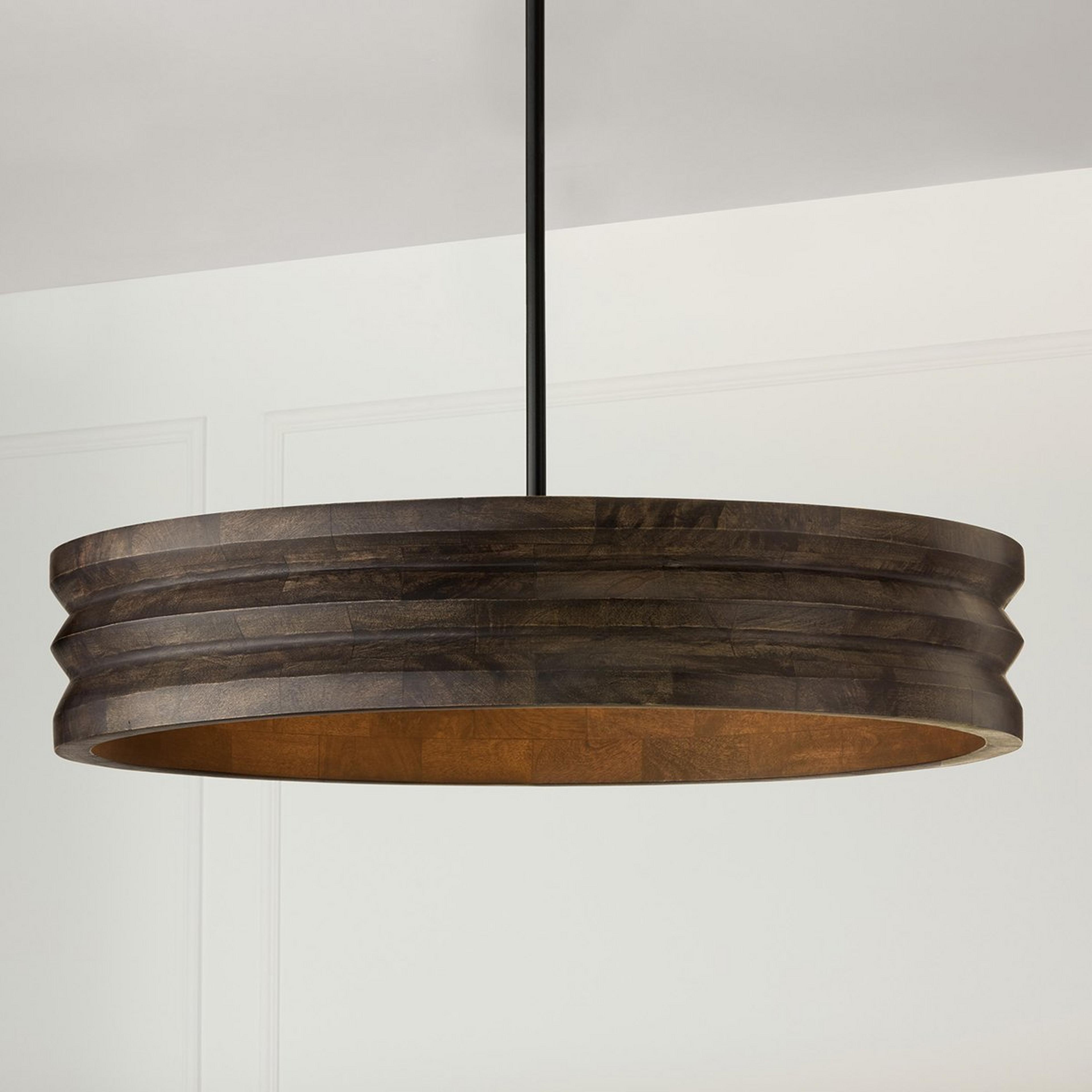 A Harvinder Chandelier - Ring with Black / Espresso color
