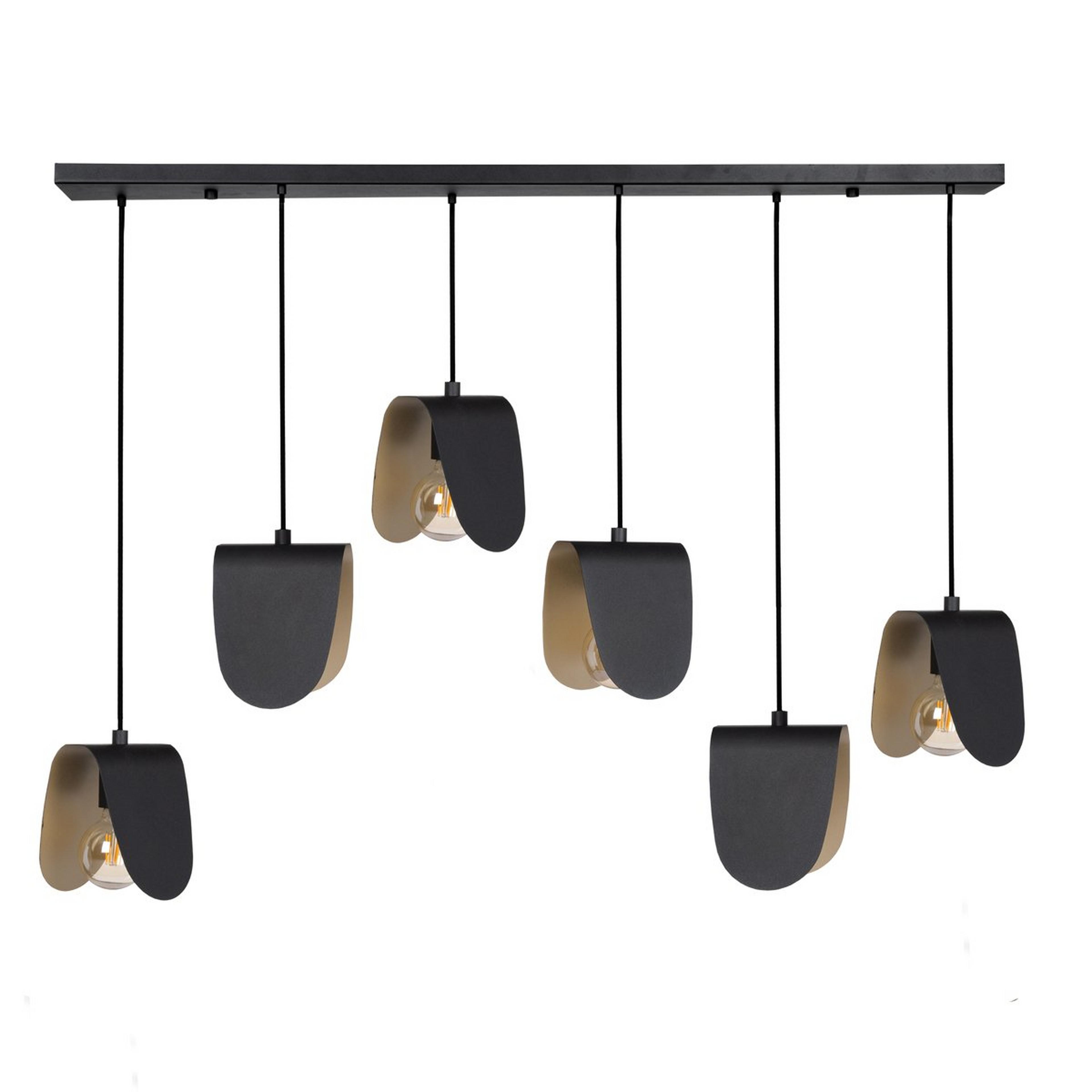 A Eshaku Island Chandelier with Black / Gold color