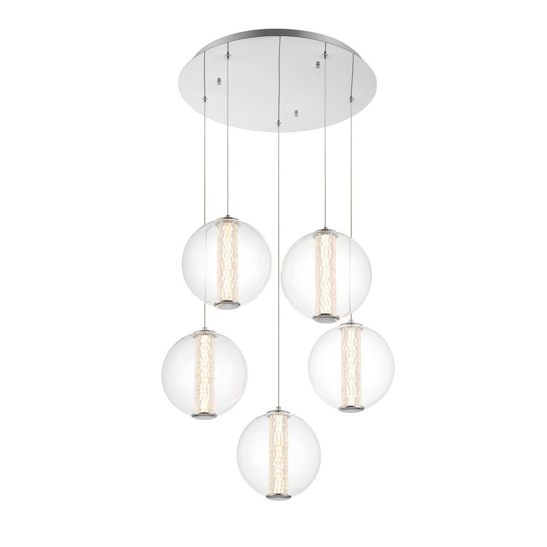 Spectrogram LED Chandelier - 5 Light - Clear | Shades of Light
