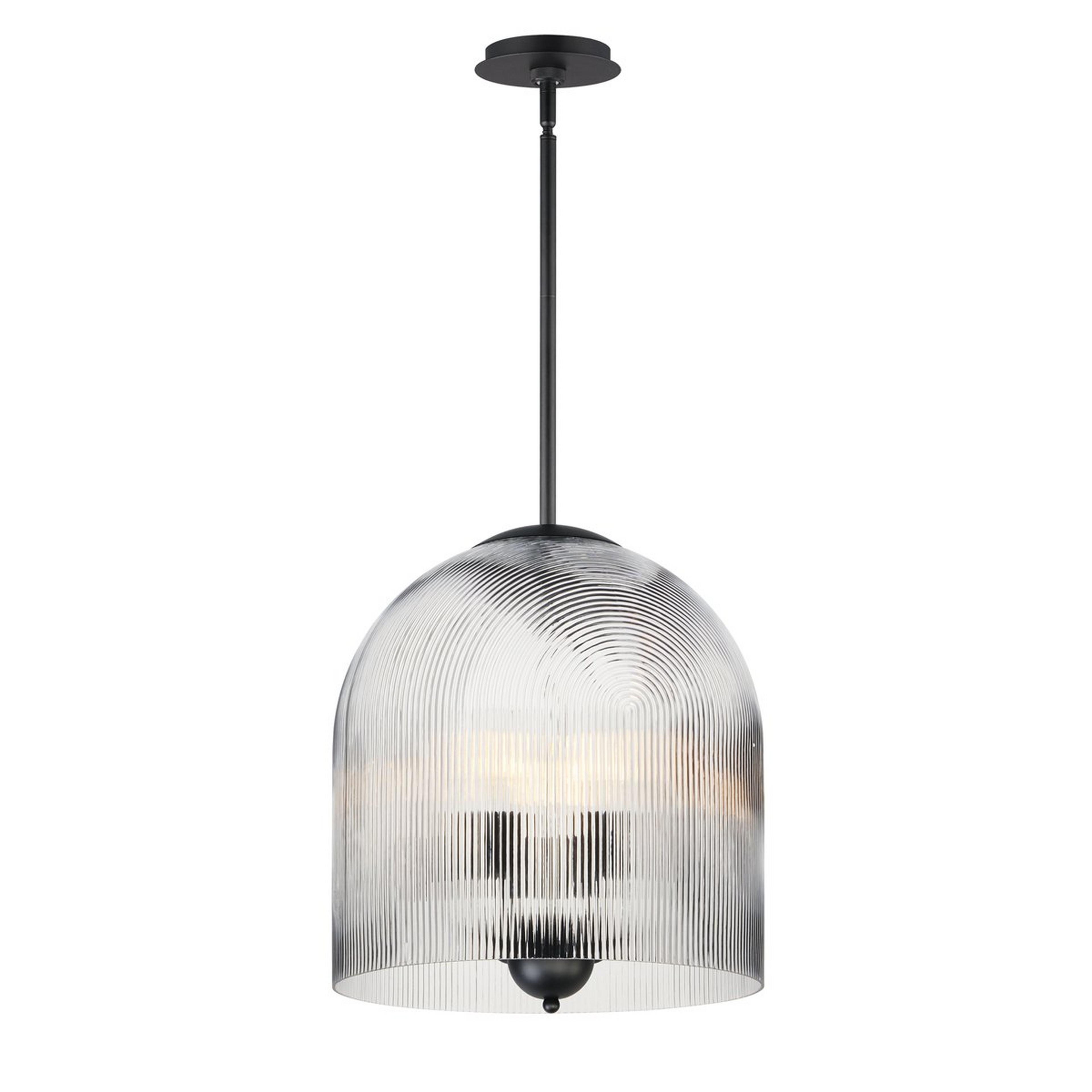 A Gothenburg Chandelier with Black / Clear Glass color