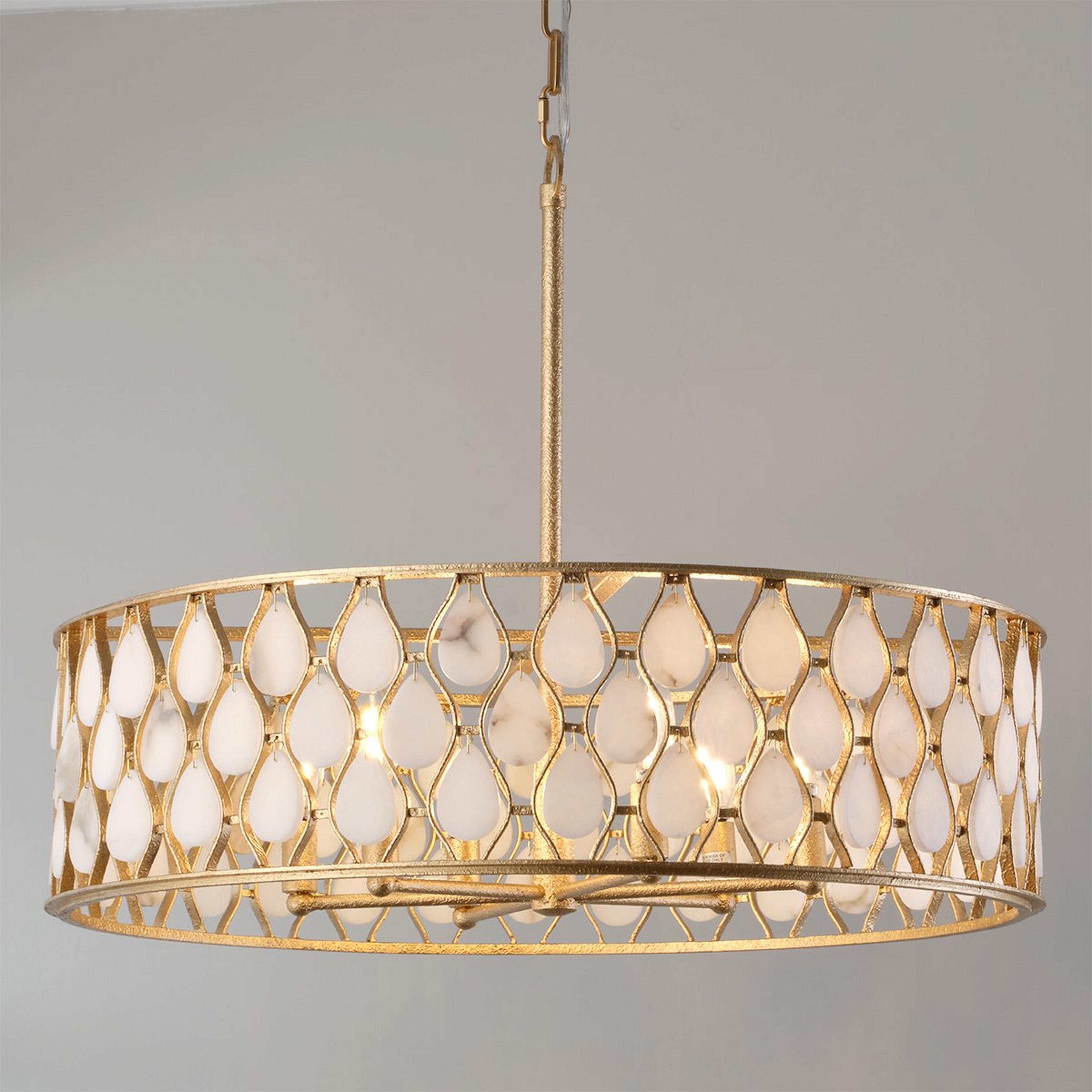 A Danville Chandelier - Medium with Piastra Gold color