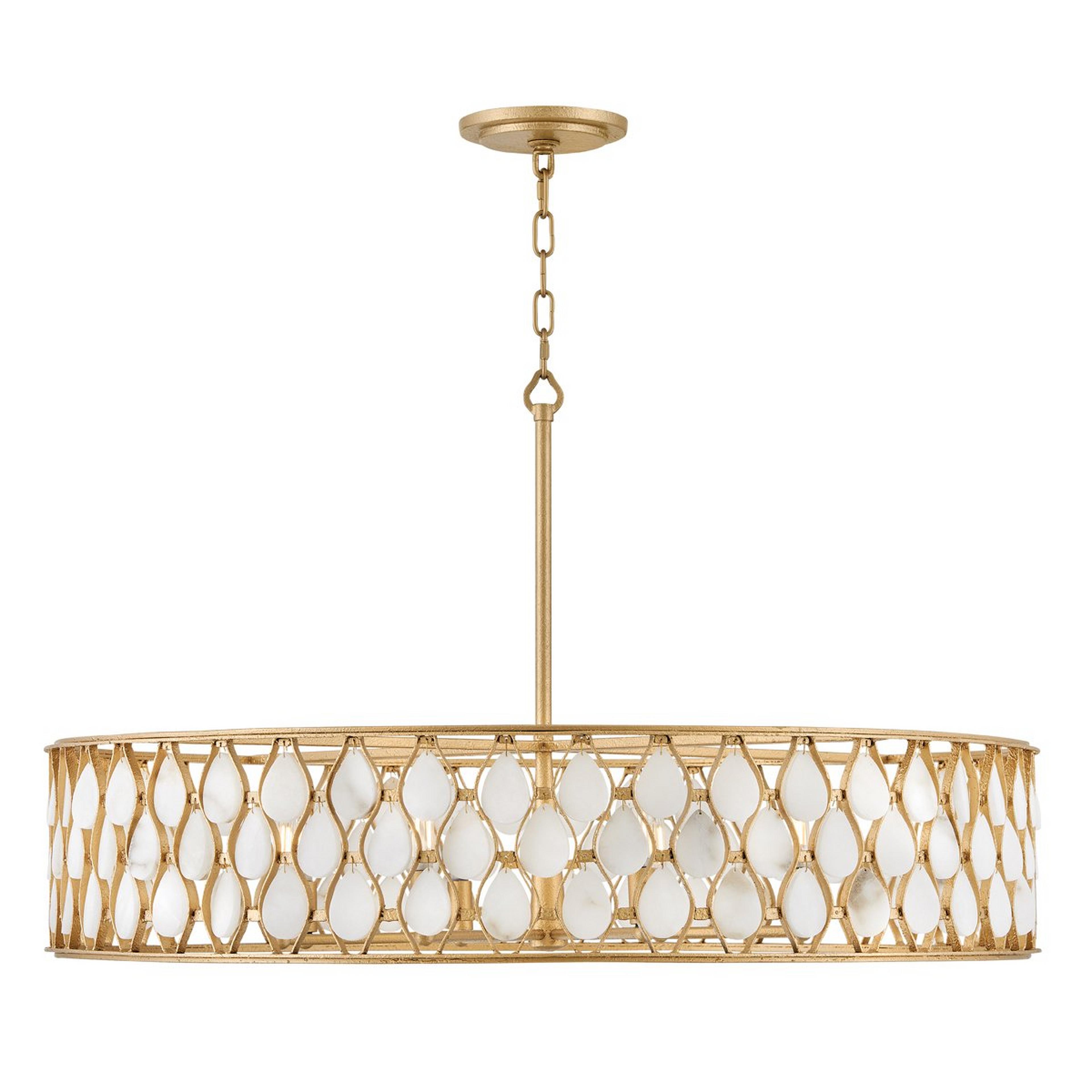 A Danville Chandelier - Large with Piastra Gold color