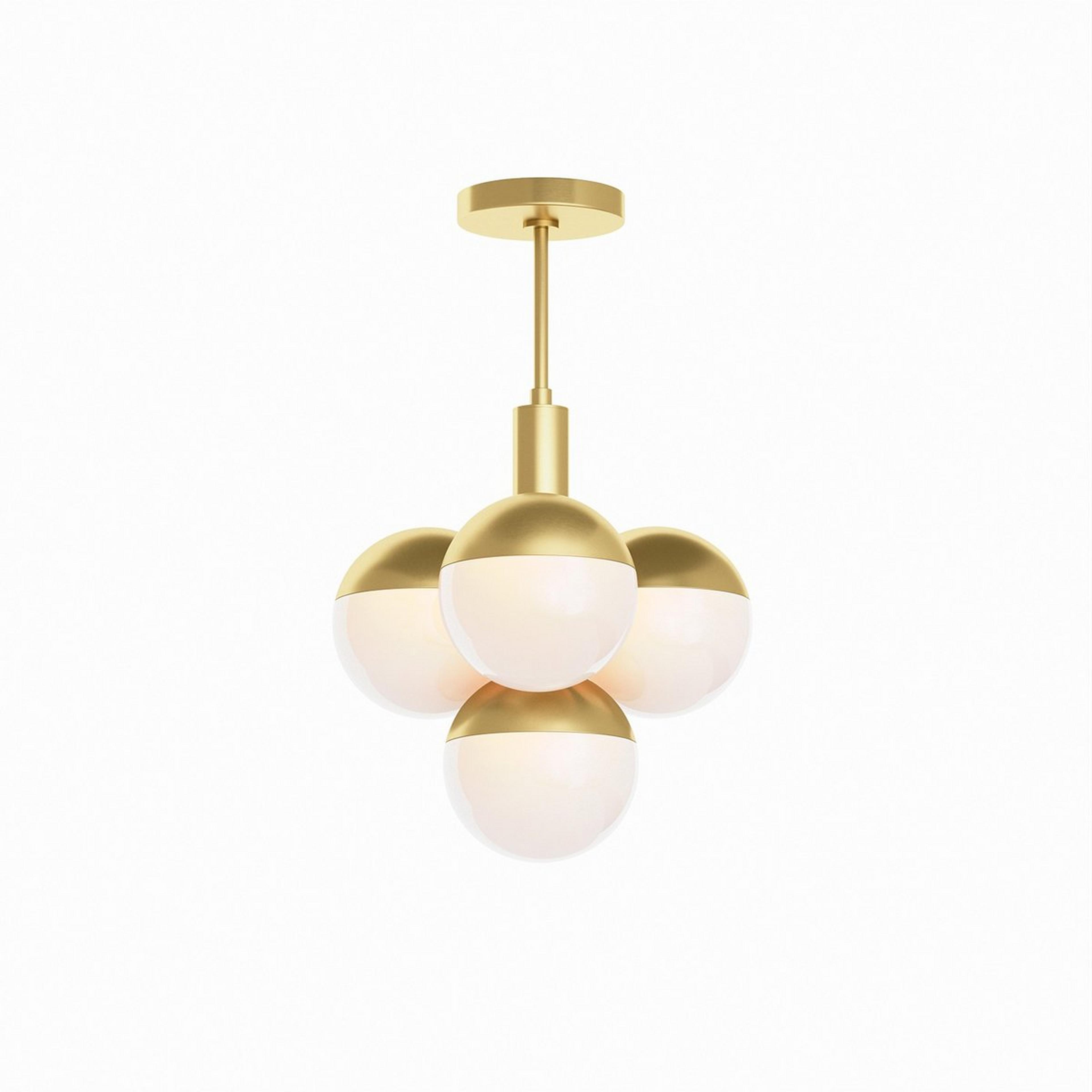A Sindri Chandelier with Brass / Opal Glass color