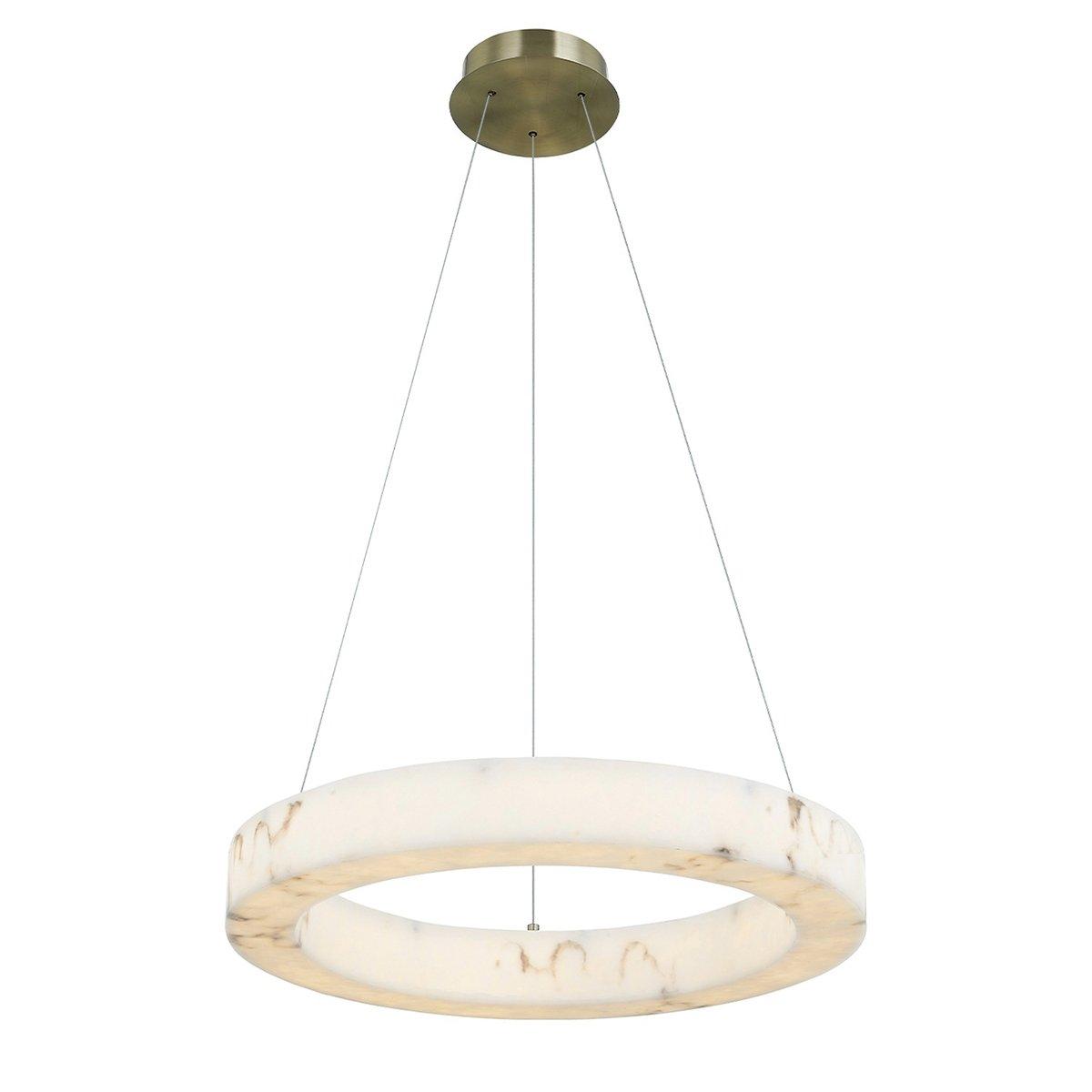 Septimus Ring Chandelier - Large - Faux Alabaster | Shades of Light