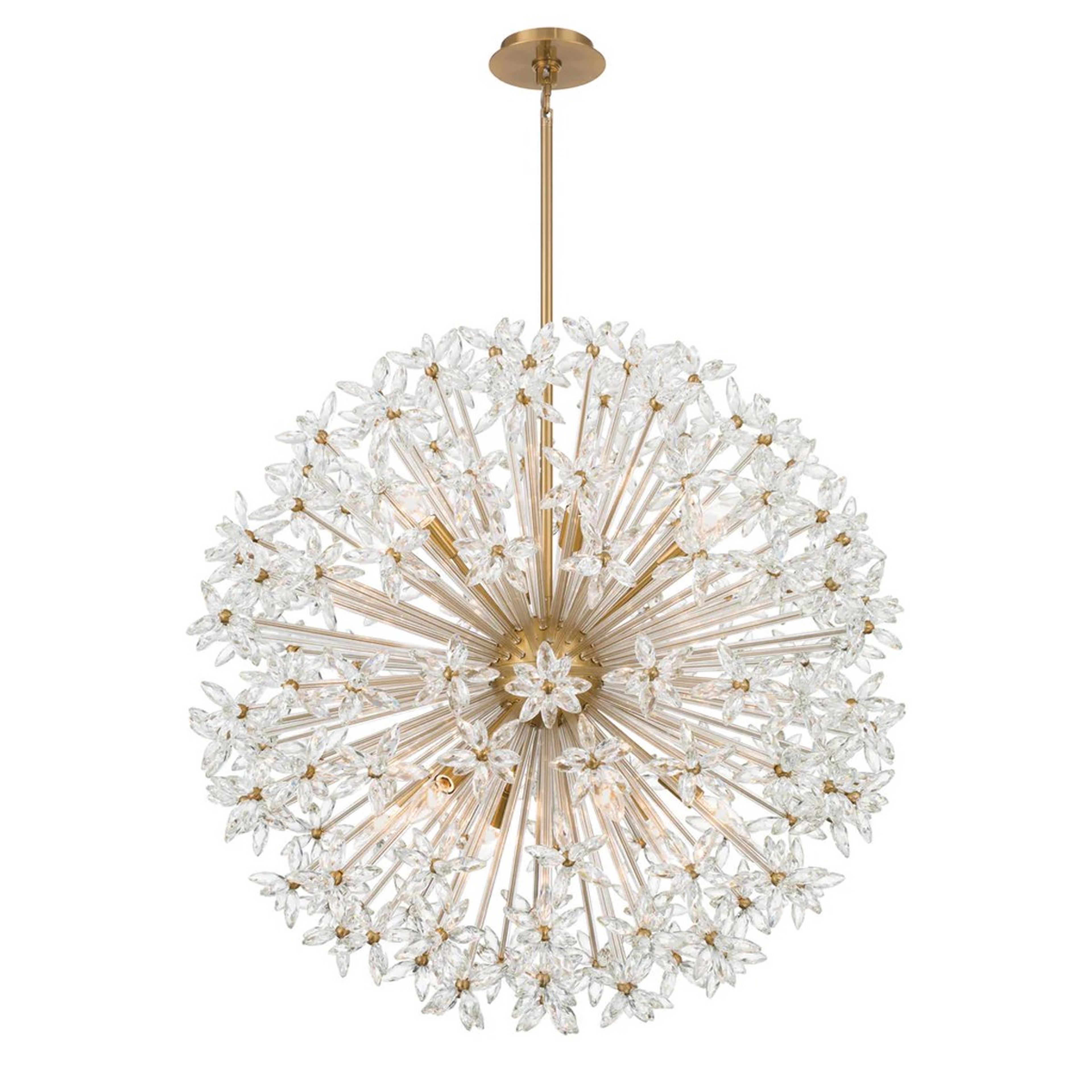 A Sprightly Chandelier - 12 Light with Gold / Crystal color