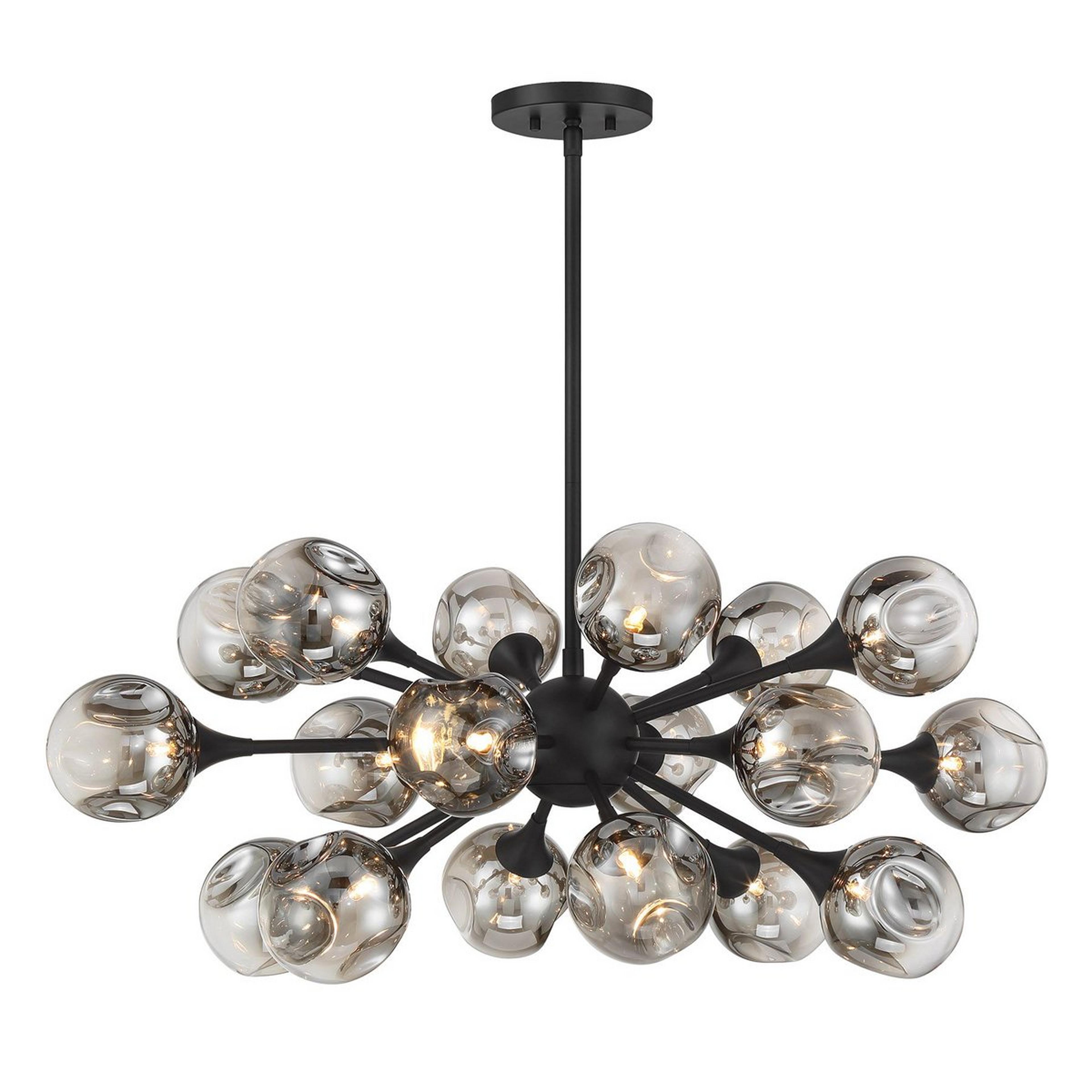 A Brookbury Chandelier with Matte Black color