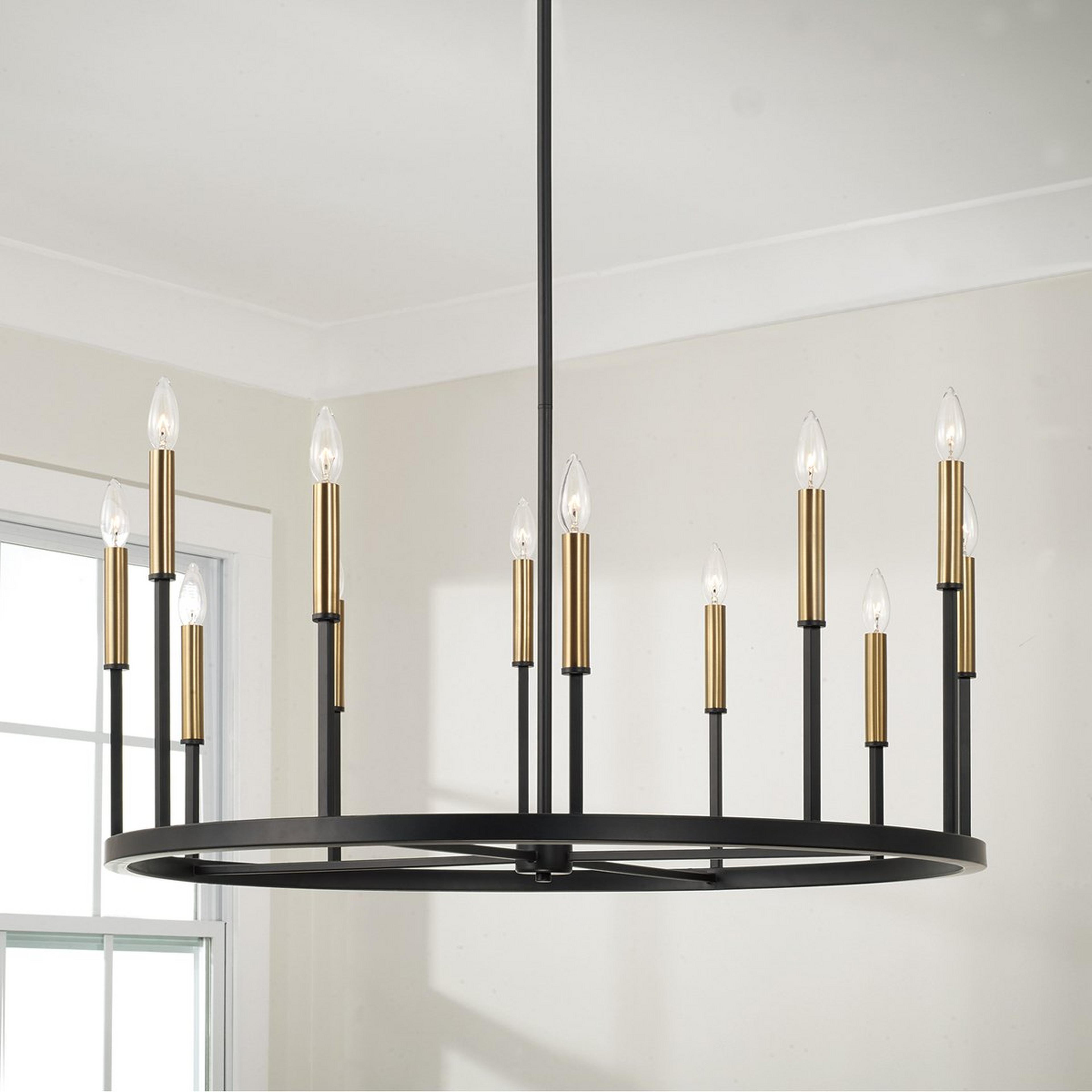 A Marquess Chandelier - Large with Dark Bronze / Brass color