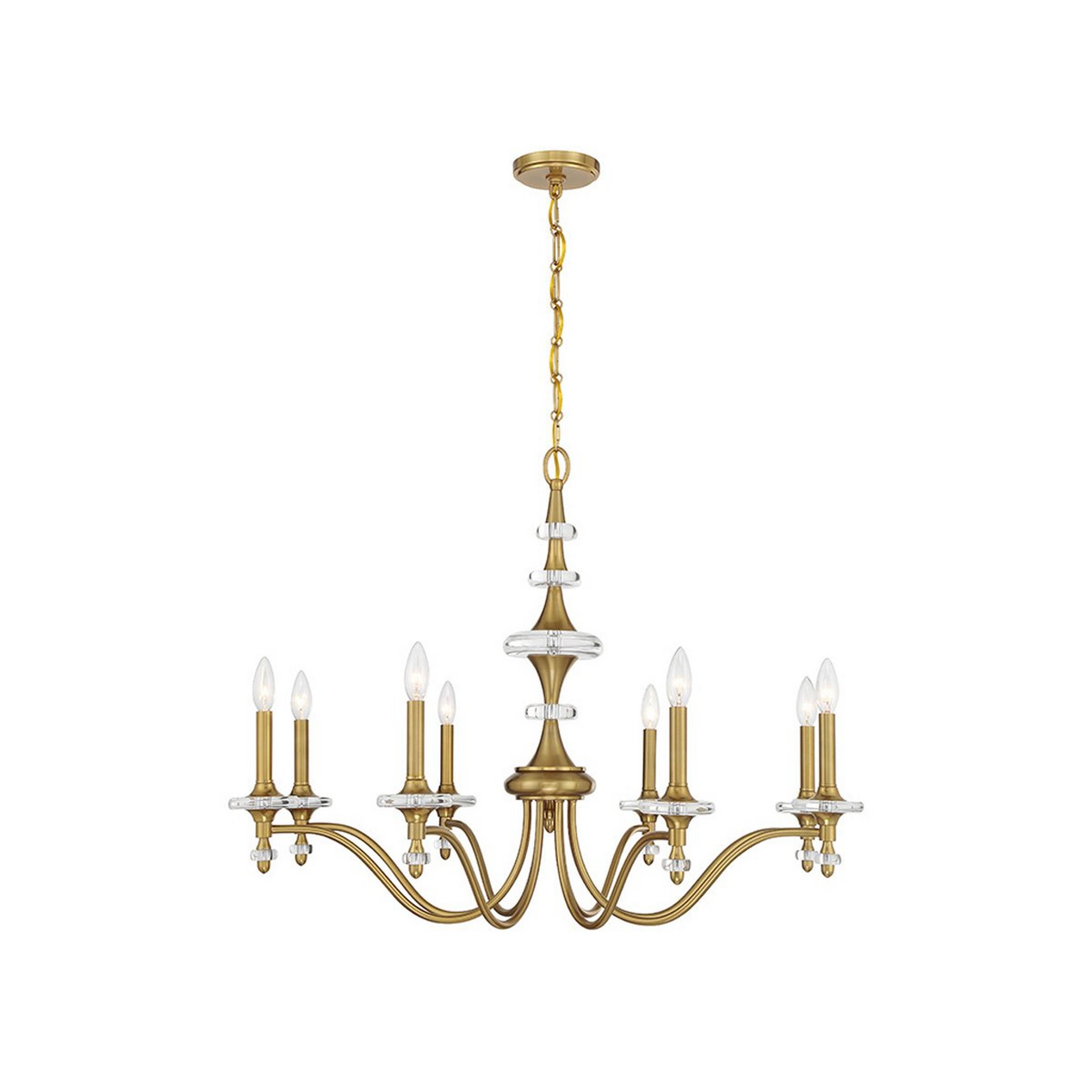 A Adelianny Chandelier with Brass / Clear Crystal color