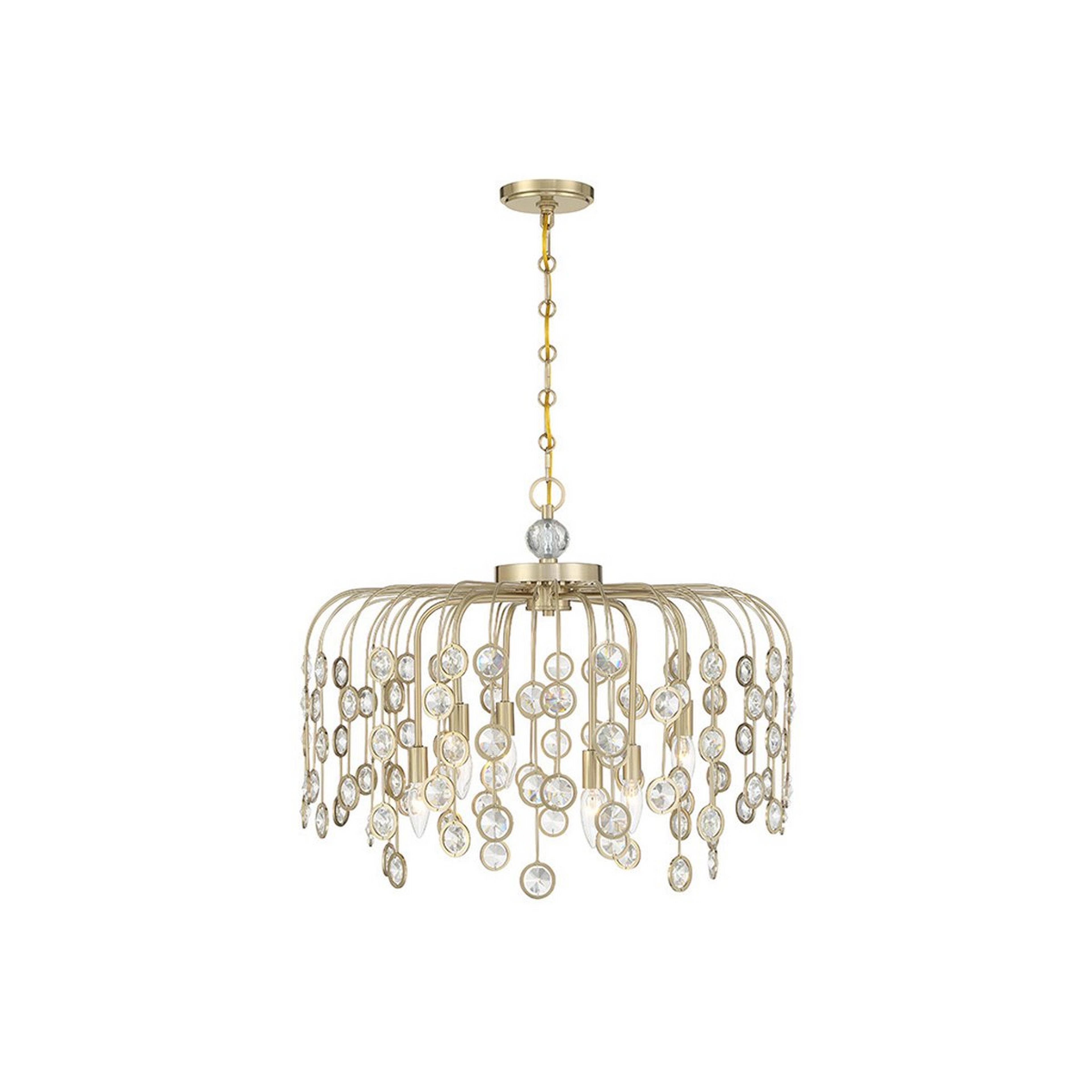 A Willows Chandelier with Brass / Crystal color