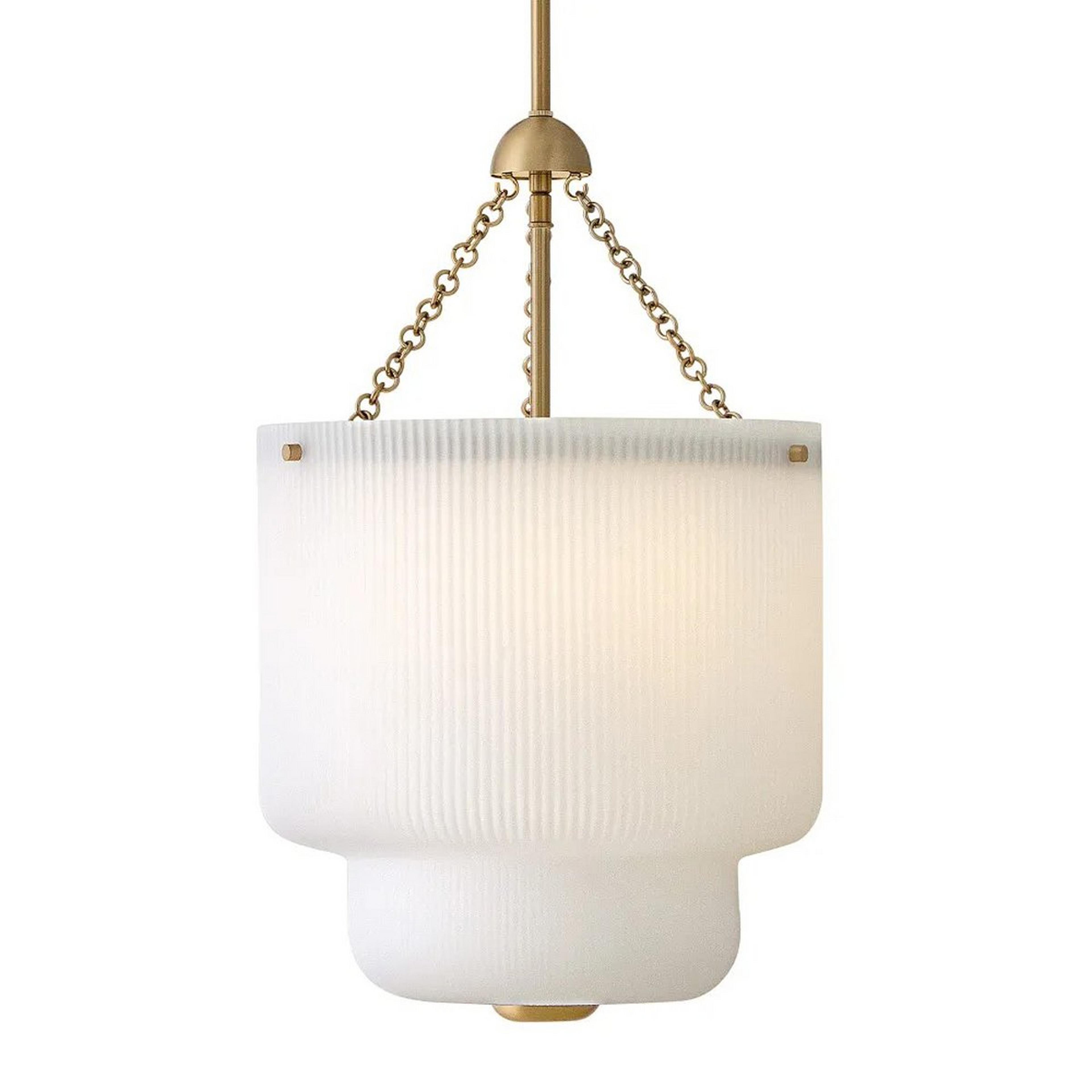 A Oudry Chandelier - Small - Opal with Brass / Opal Glass color