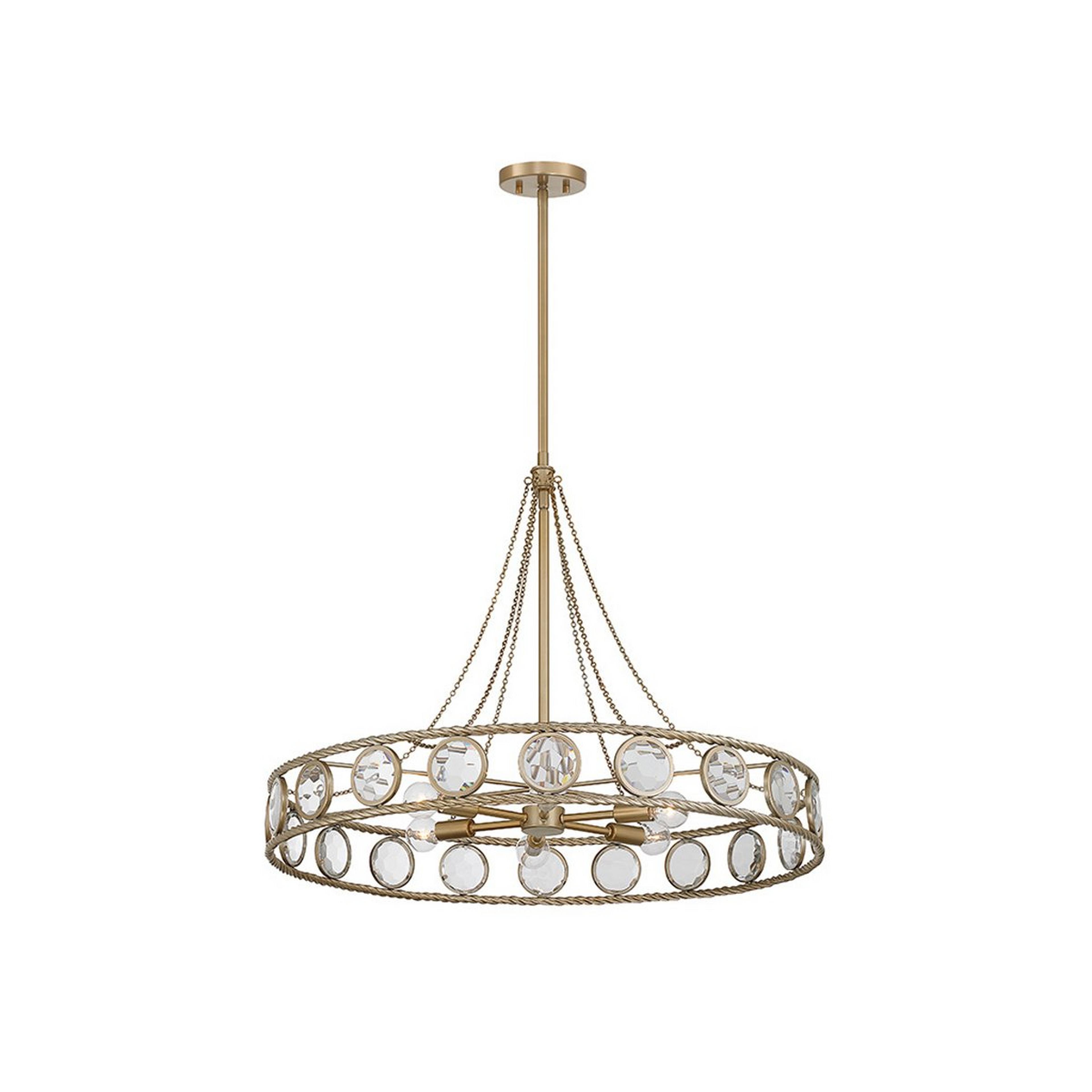 A Dansante Chandelier with Satin Gold / Crystal color