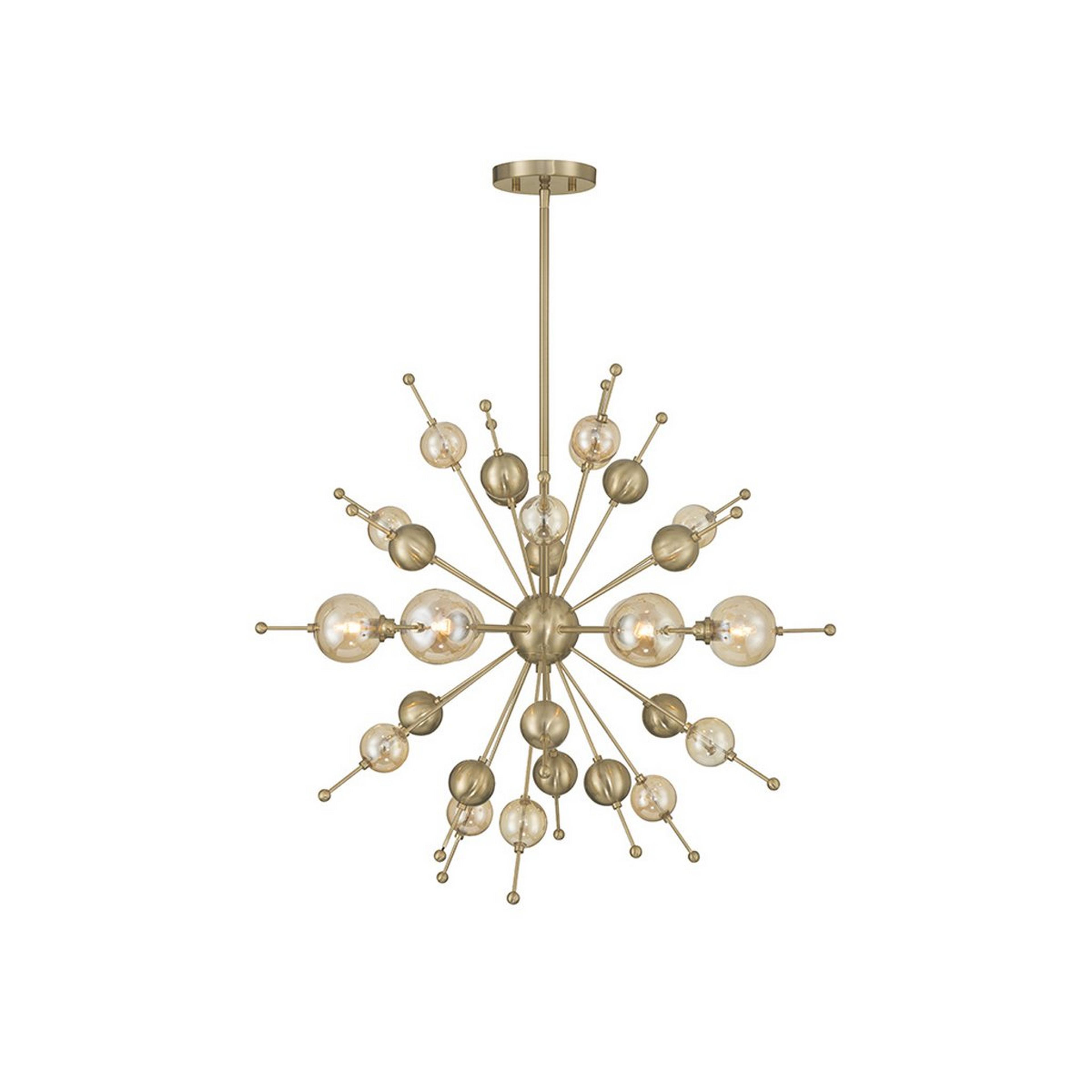 A Orfeas Sputnik Chandelier with Brass / Champange Glass color