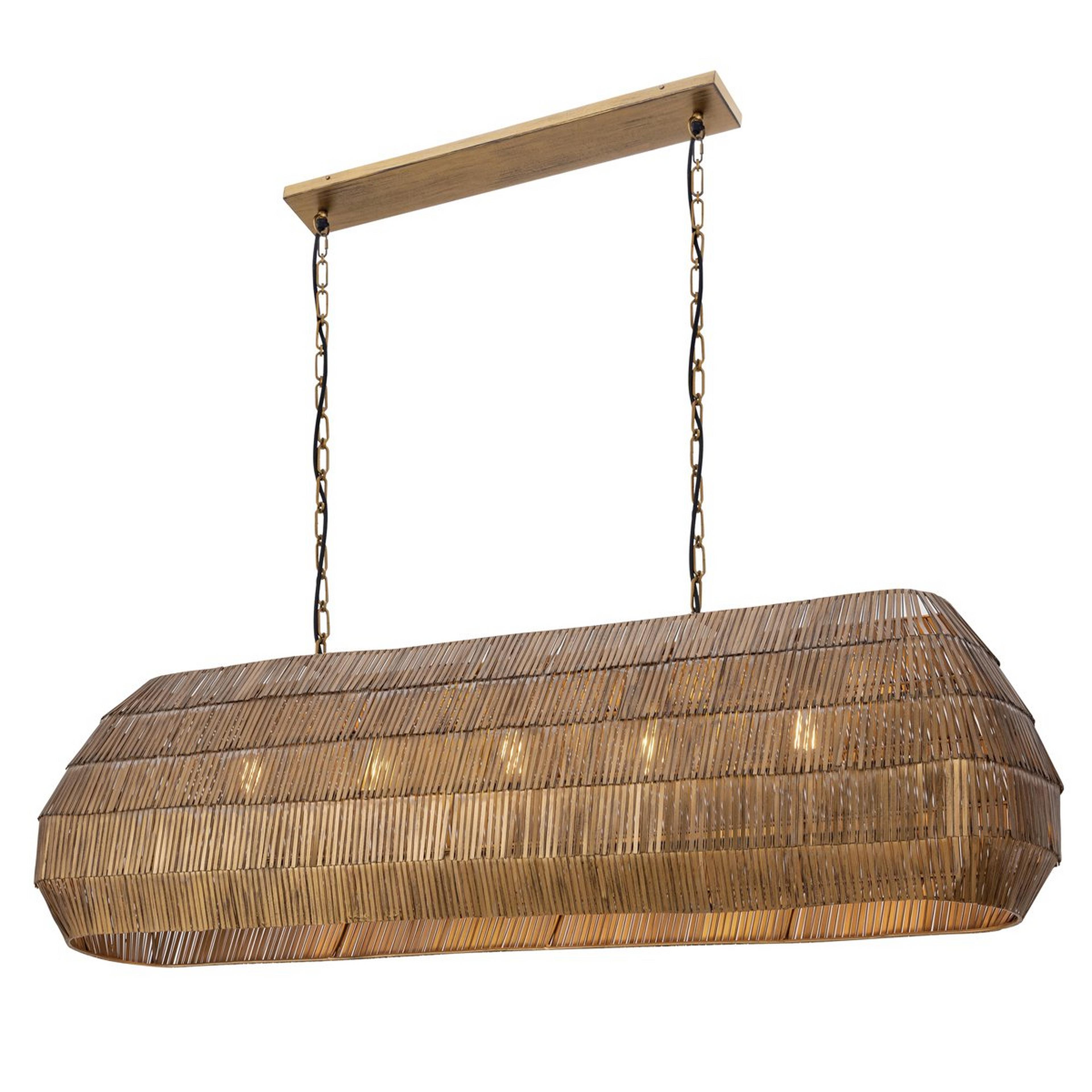 A Khavari Island Chandelier with Antique Brass color