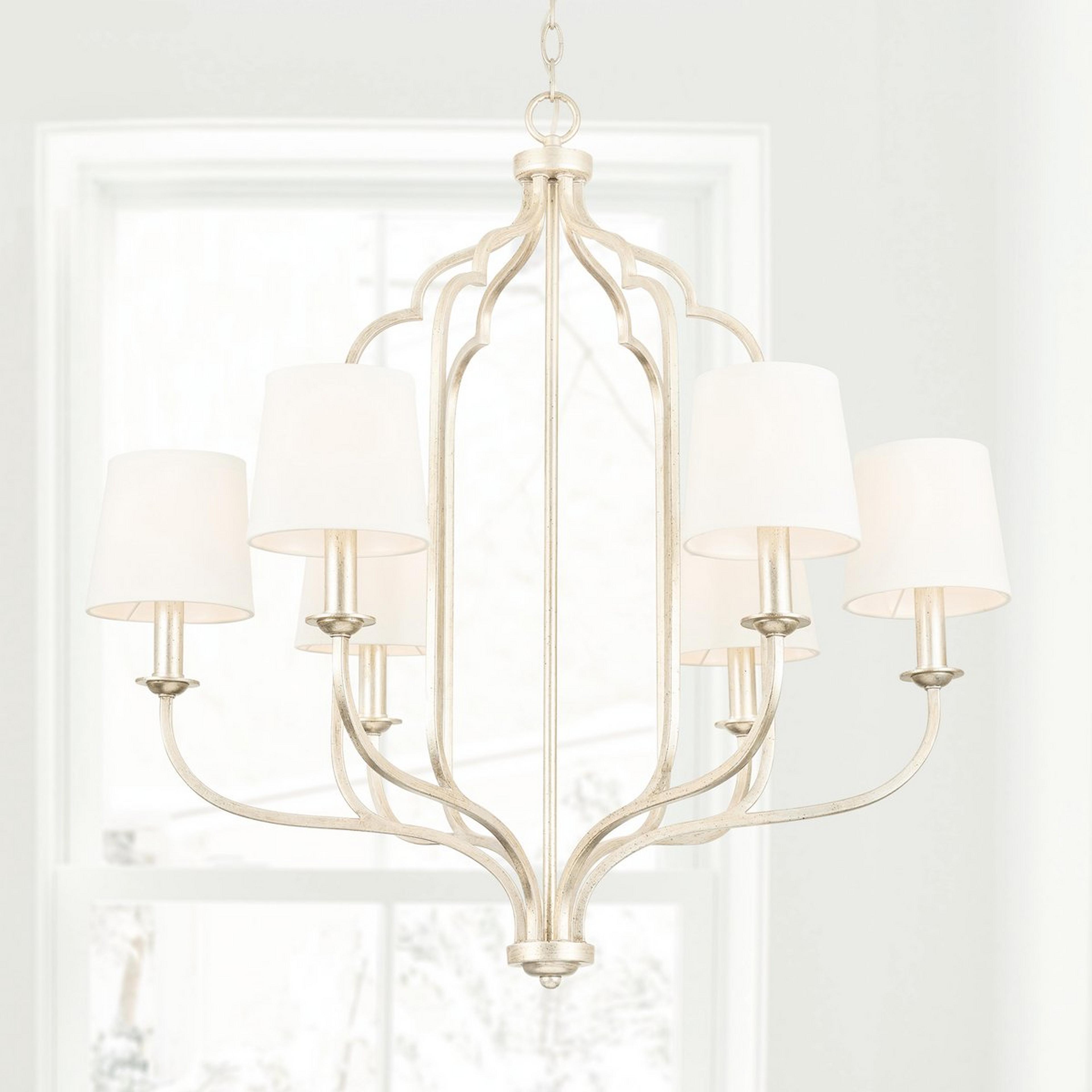 A Reinsley Chandelier with Winter Gold color