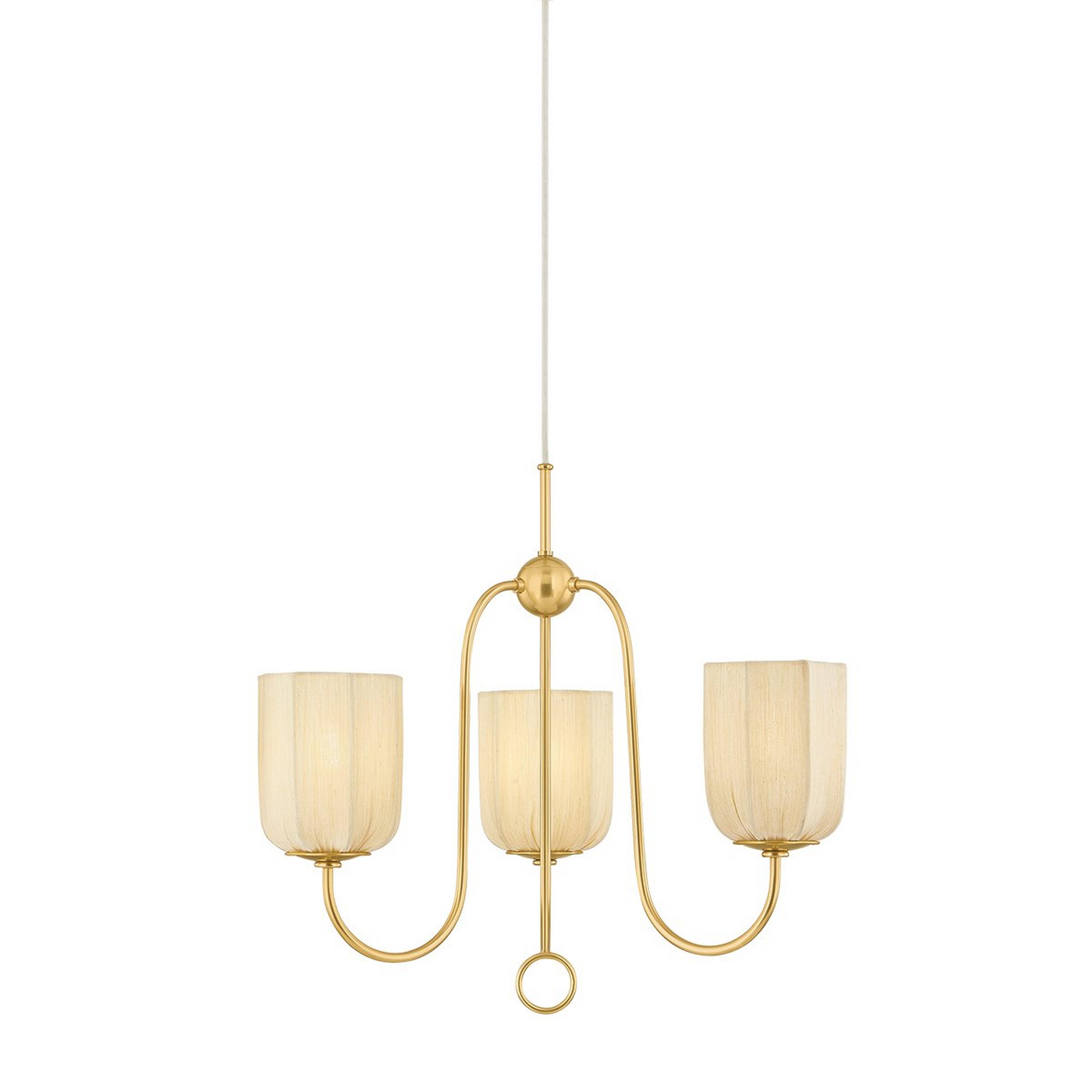 A Meredith Chandelier with Brass / Beige color