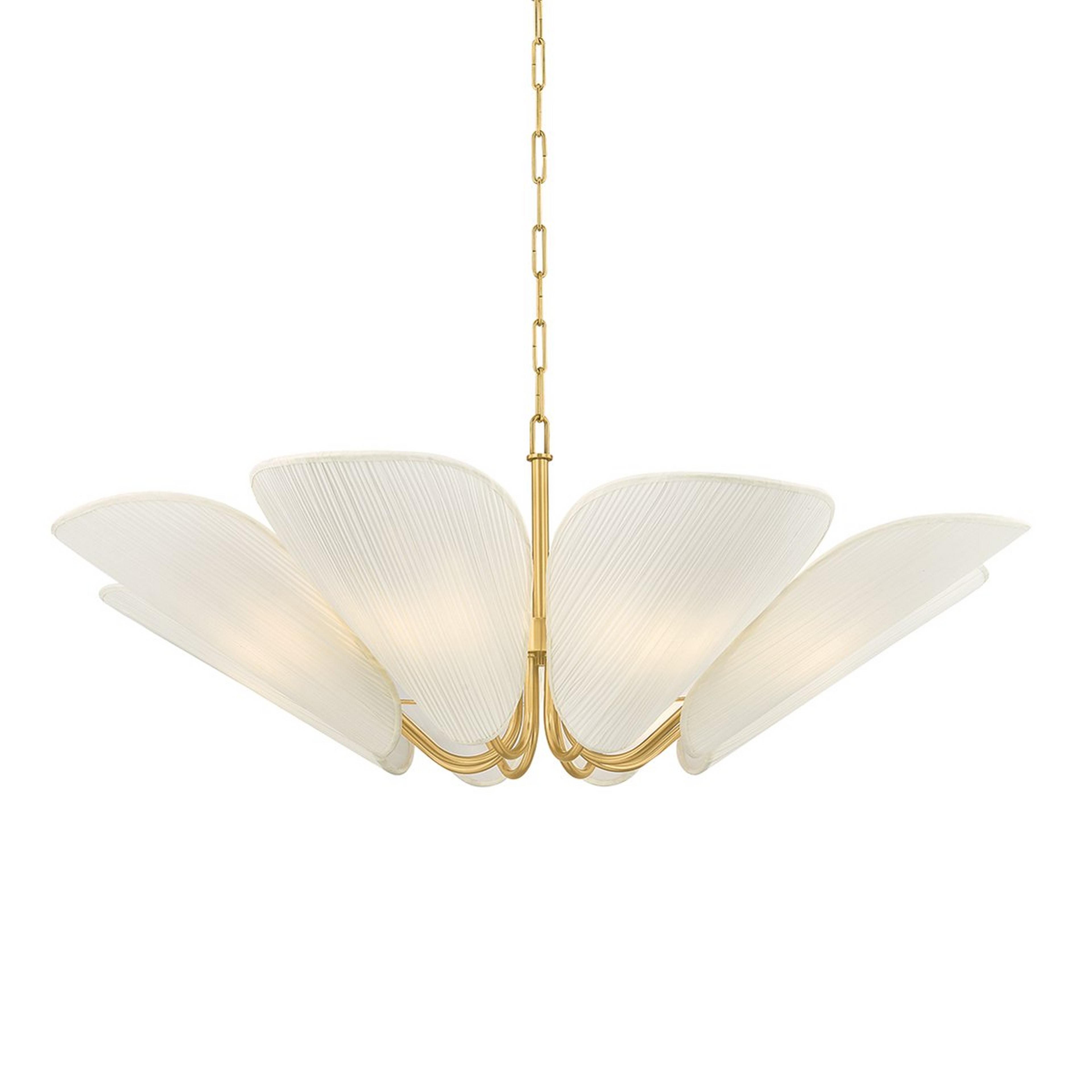 A Yuki Chandelier with Brass / White color