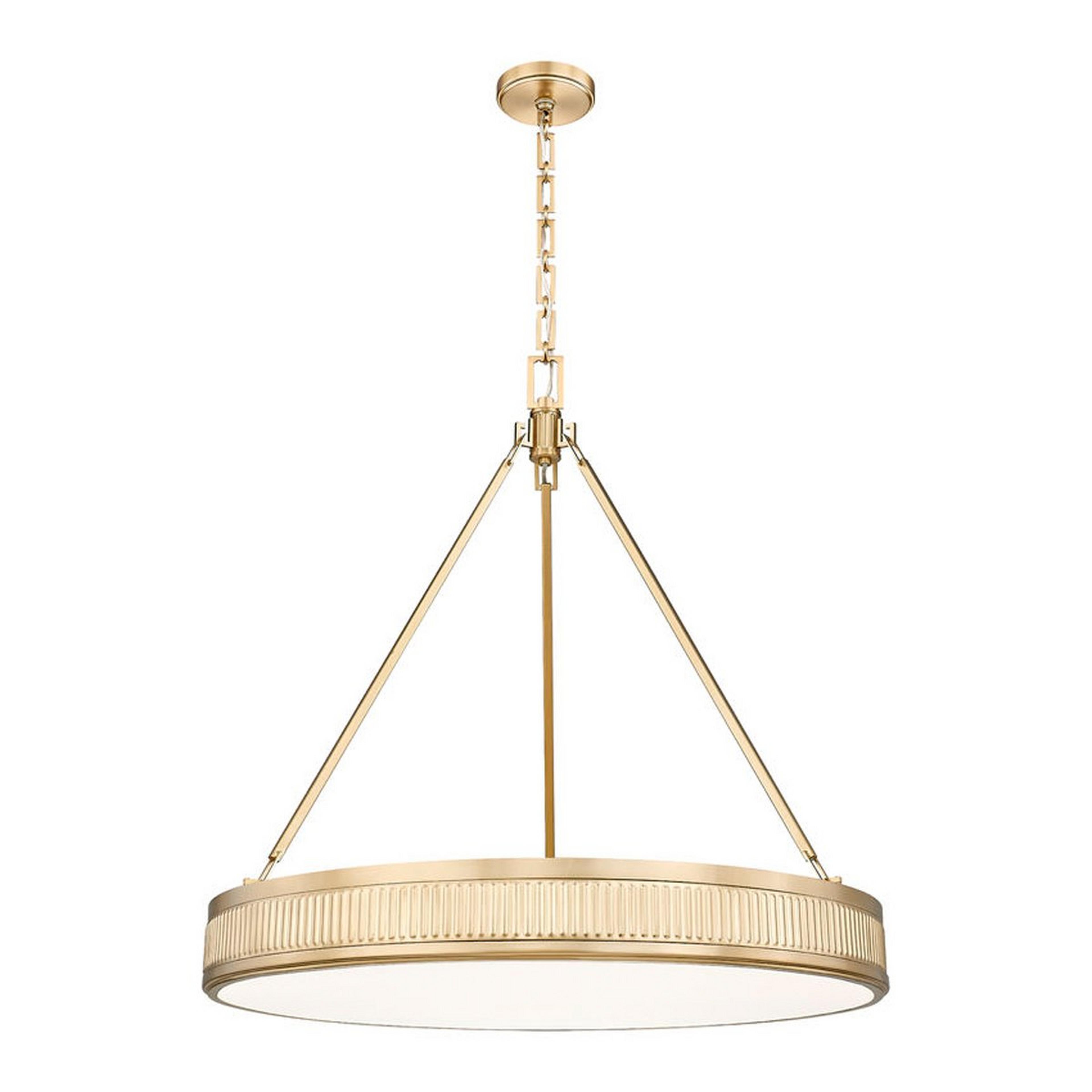 A Canaletto LED Chandelier with Gold / White color