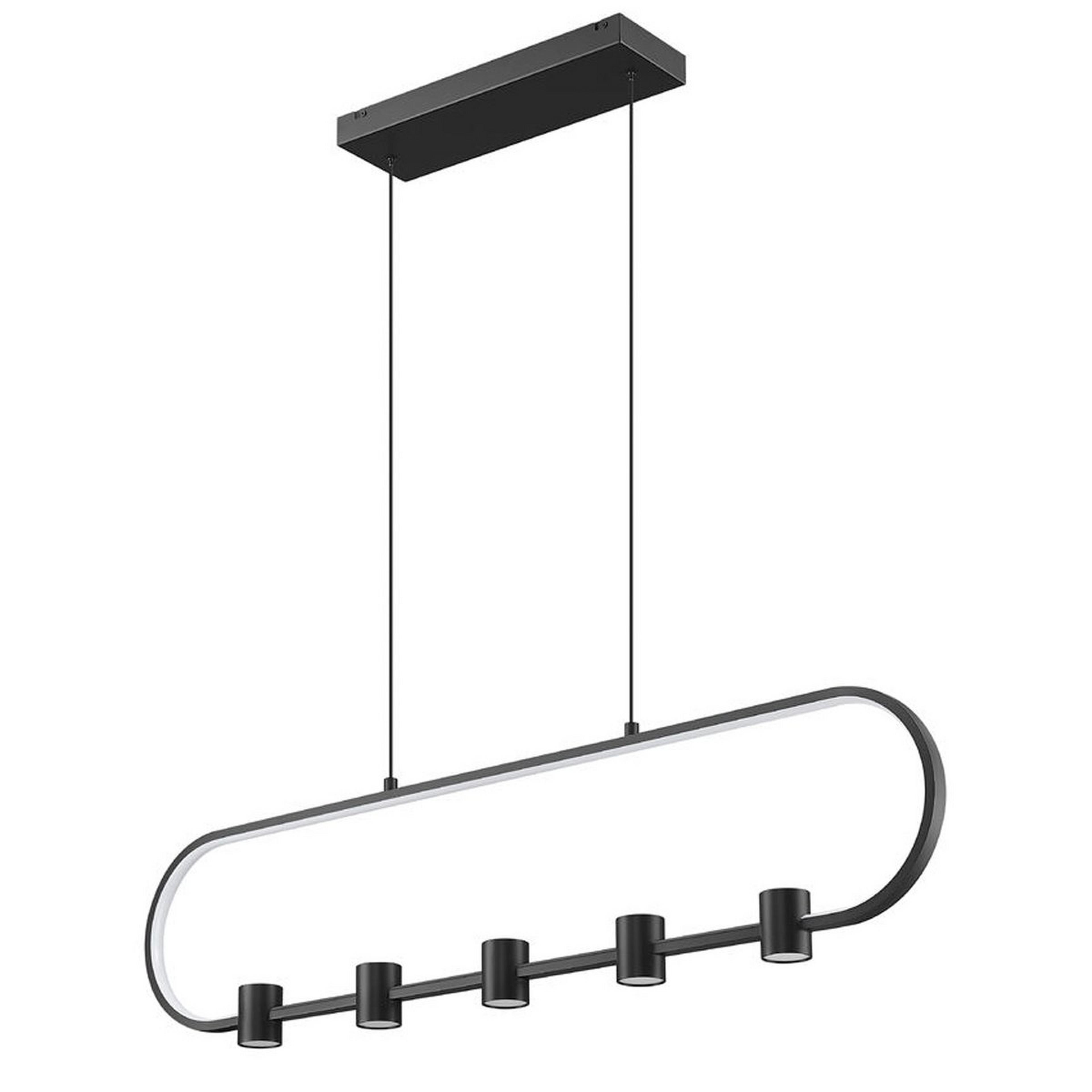 A Amalric LED Island Chandelier with Black color