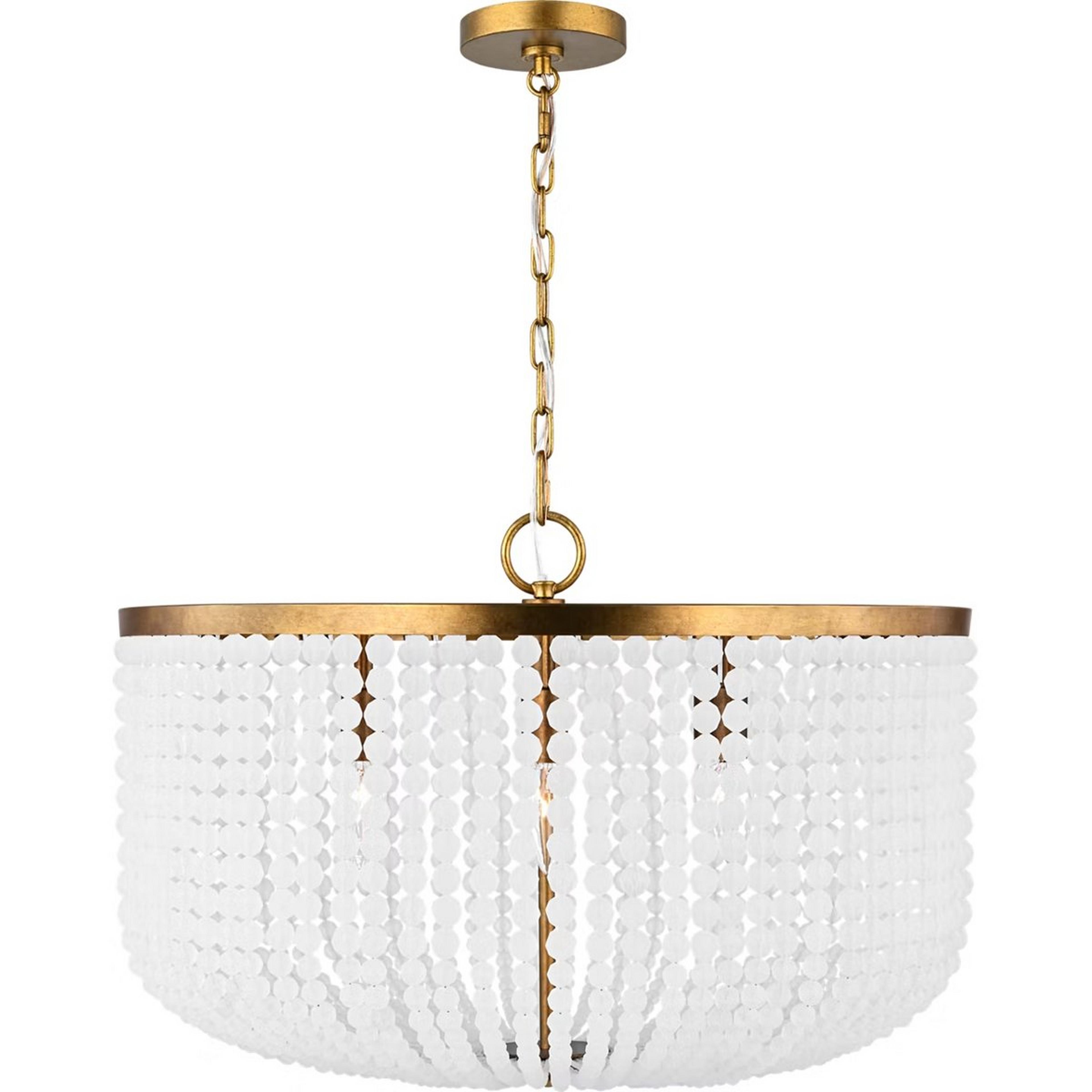 A Delphina Chandelier with Gold Leaf color