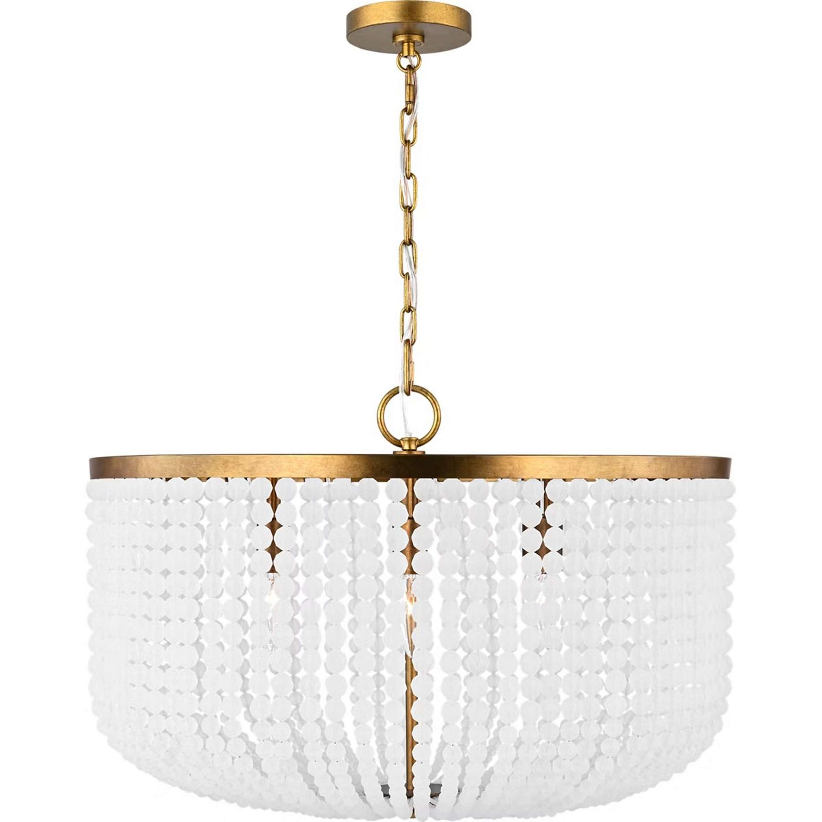 A Delphina Chandelier with Gold Leaf color