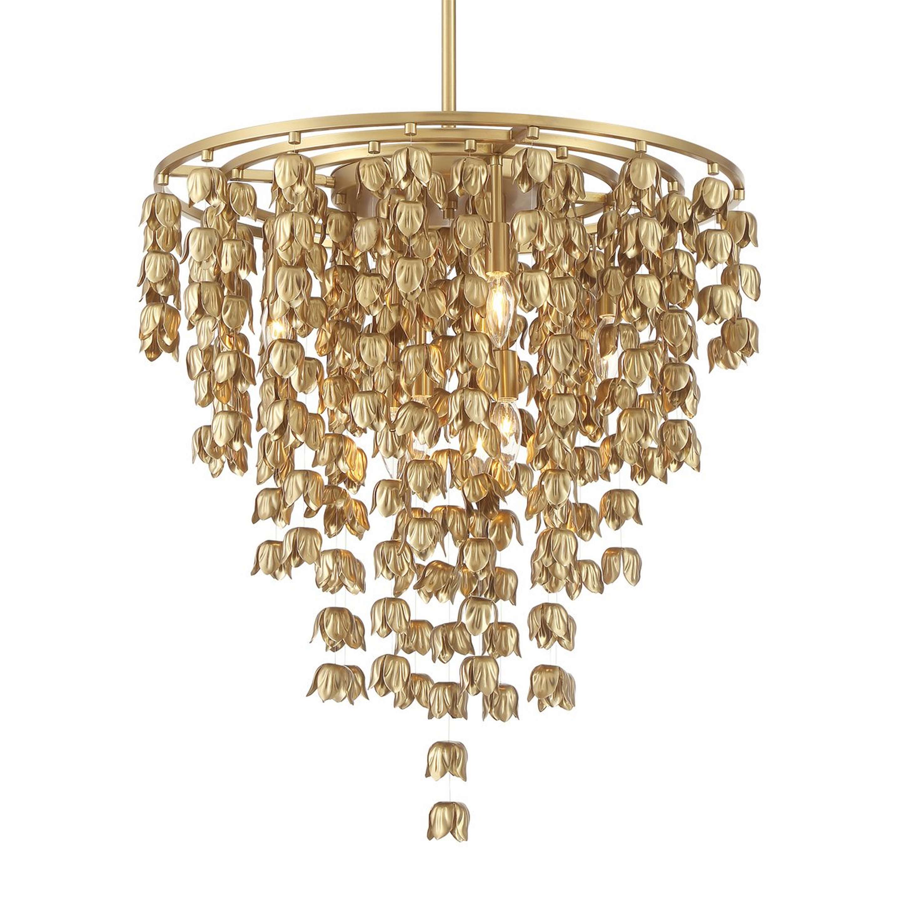 A Regnen Chandelier with Brass color