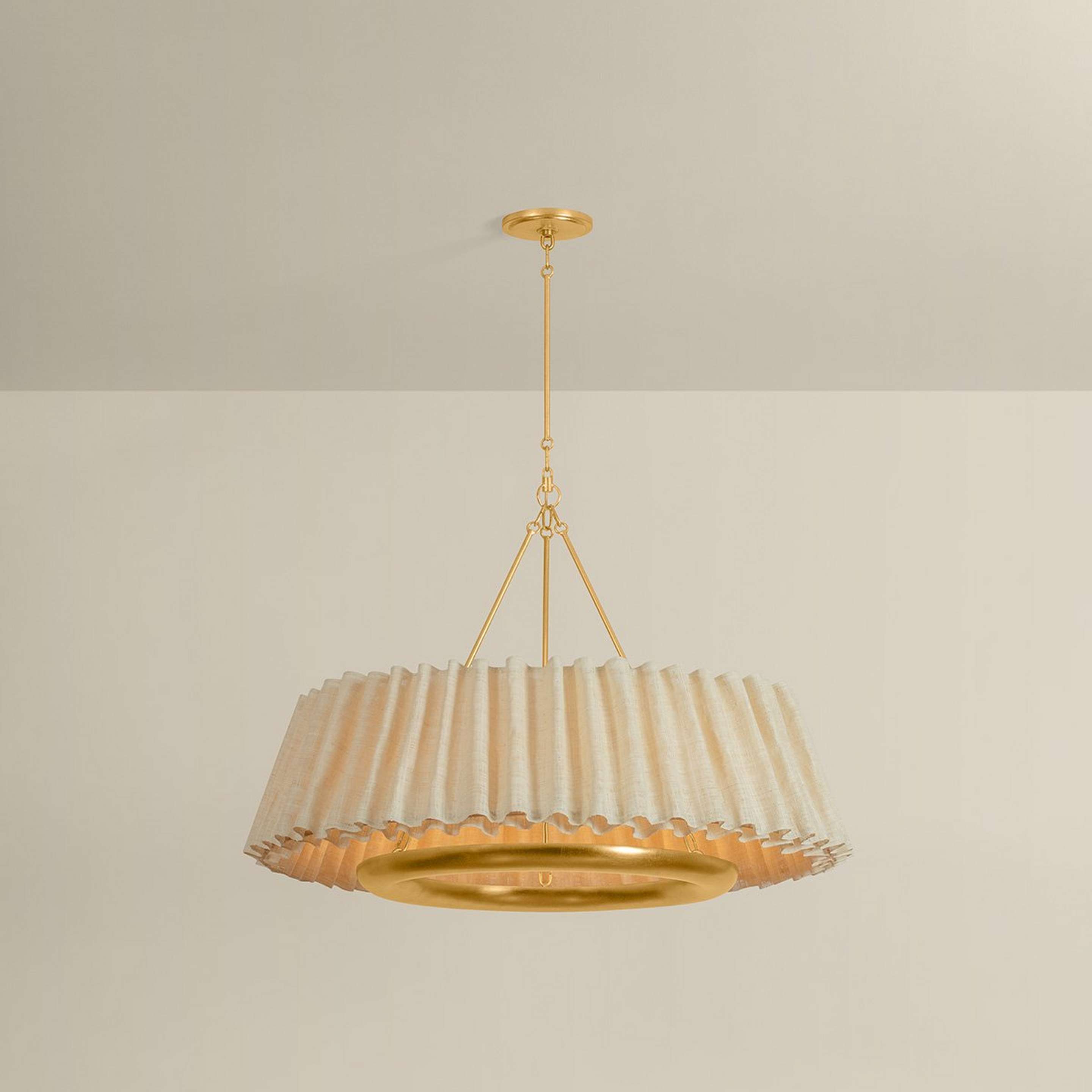 A Nicola Chandelier with Gold / Beige color