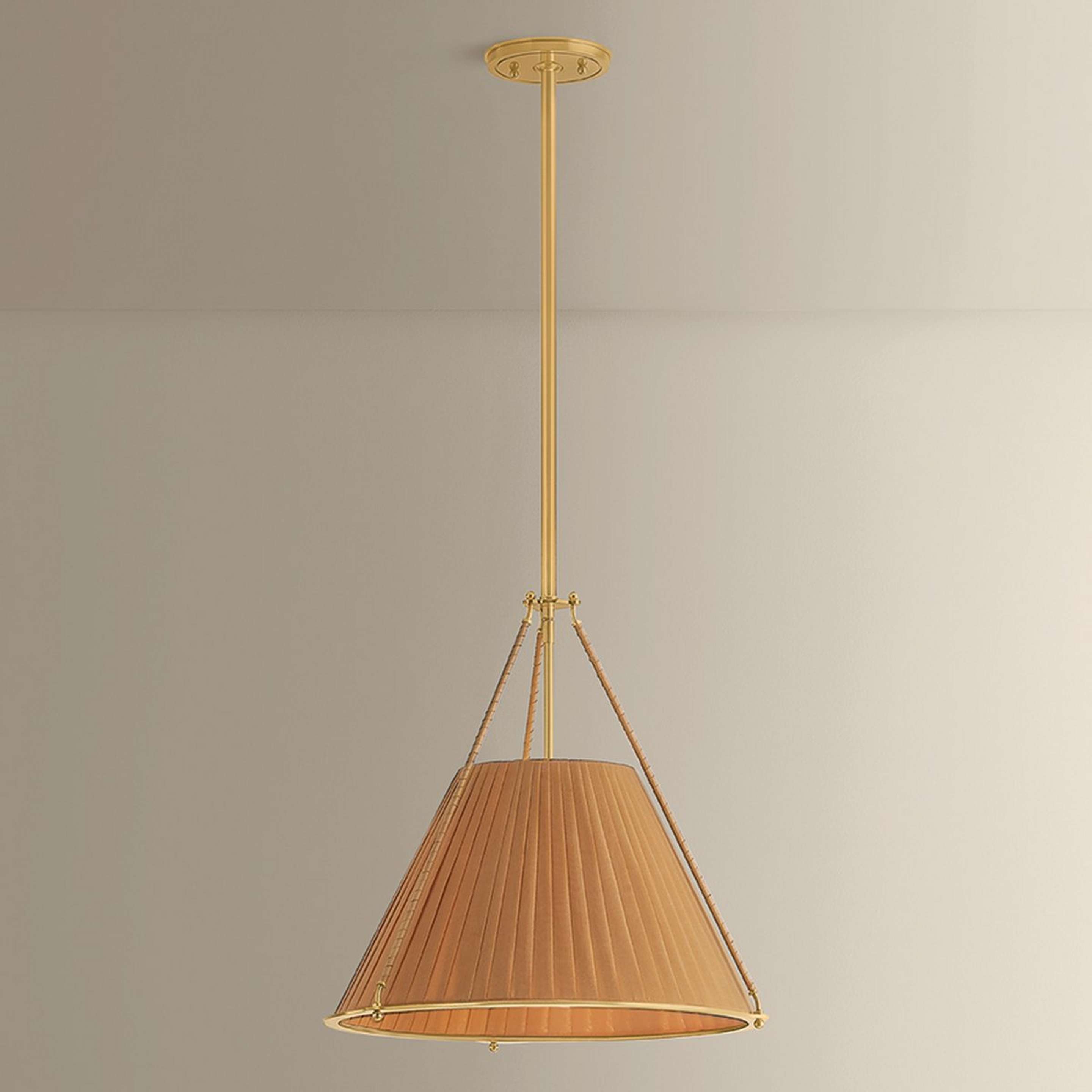 A Sacramento Chandelier with Brass / Tan color