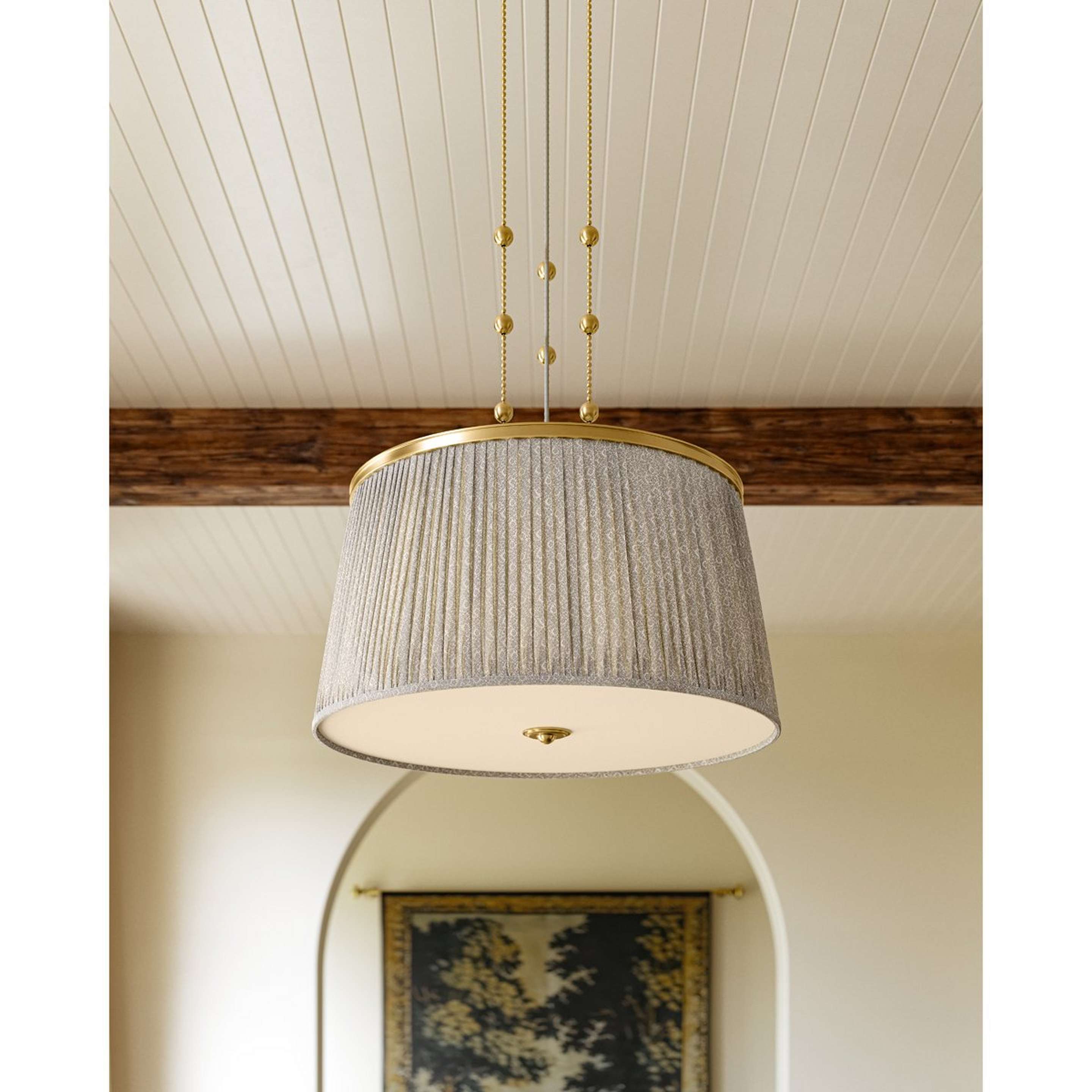 A Somerset Chandelier with Brass / Gray / White color