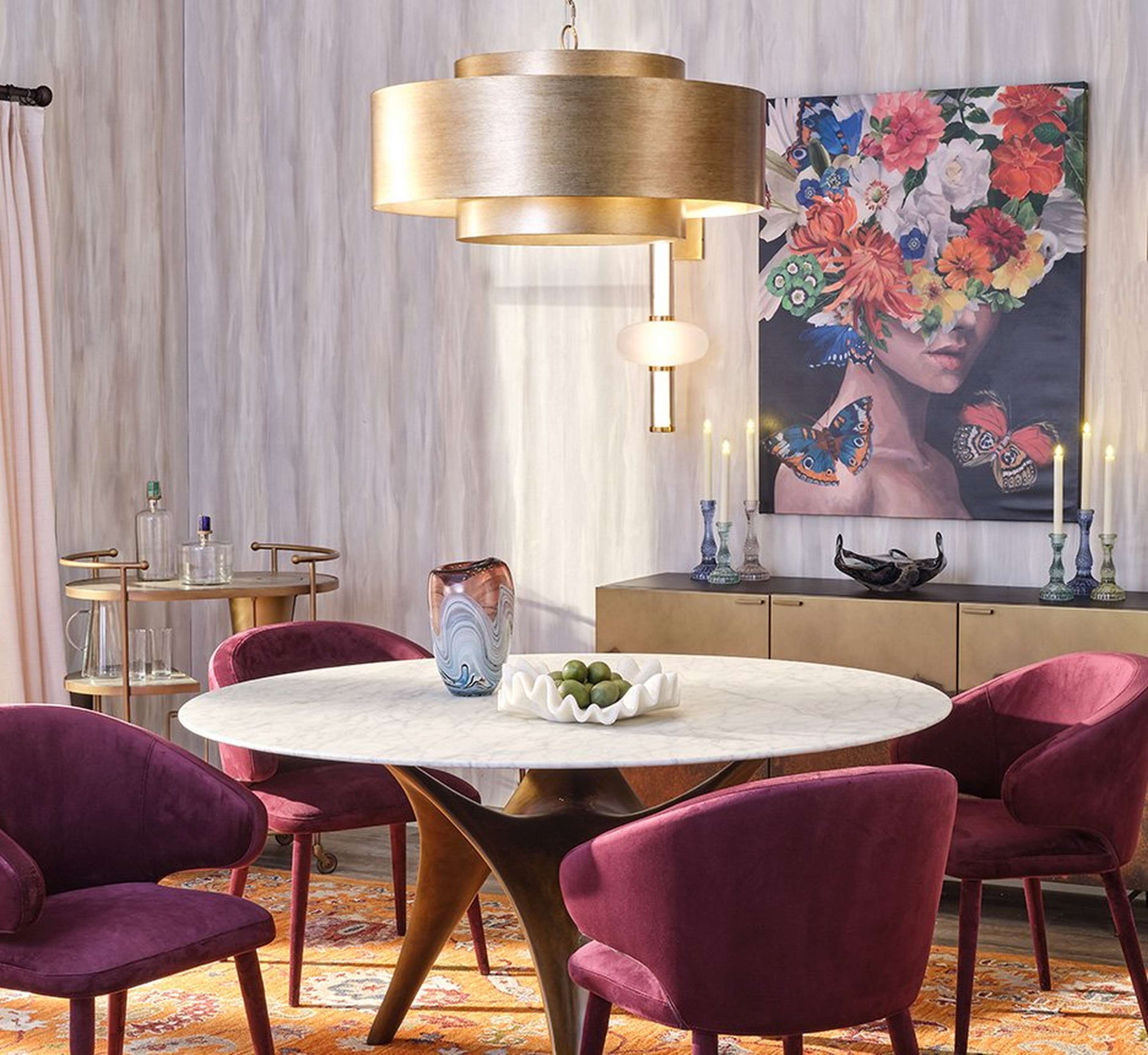 Aged Gold Amalia Chandelier