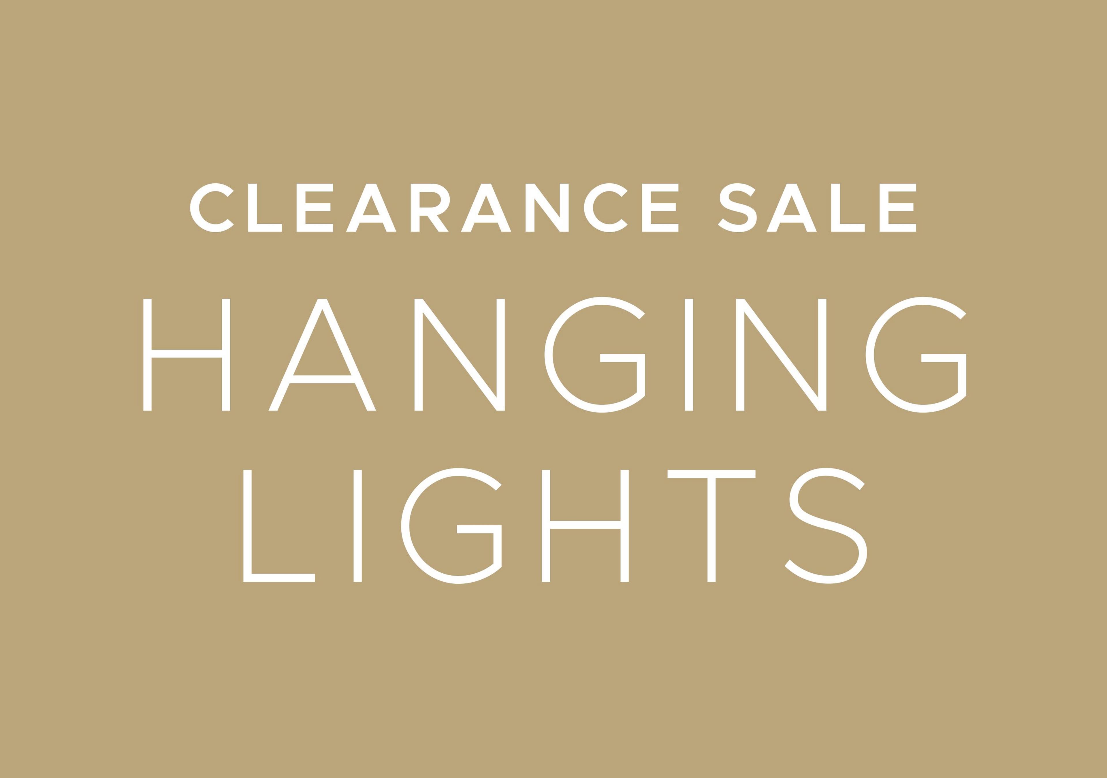 Clearance Sale Hanging Lights