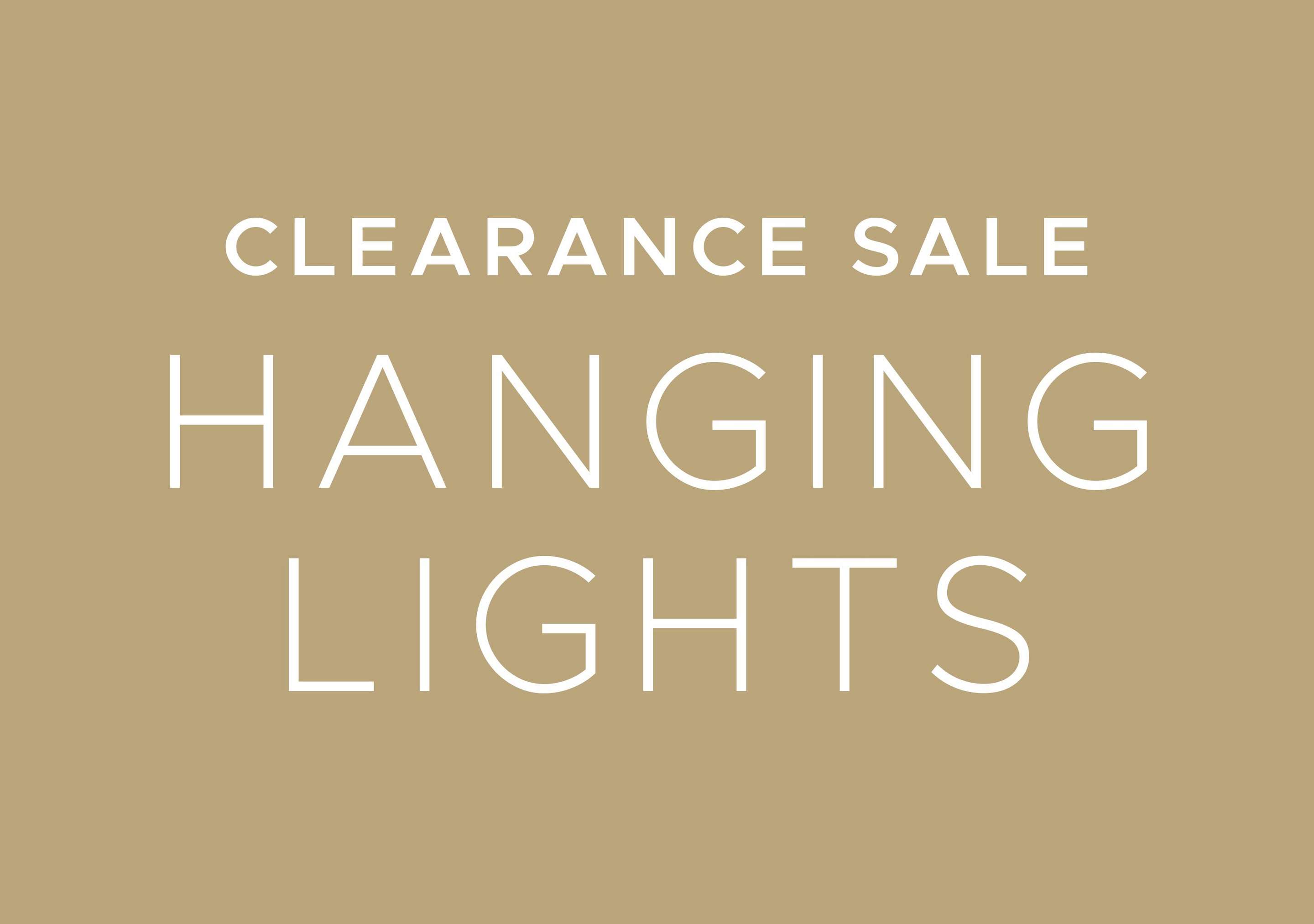 Clearance Sale Hanging Lights