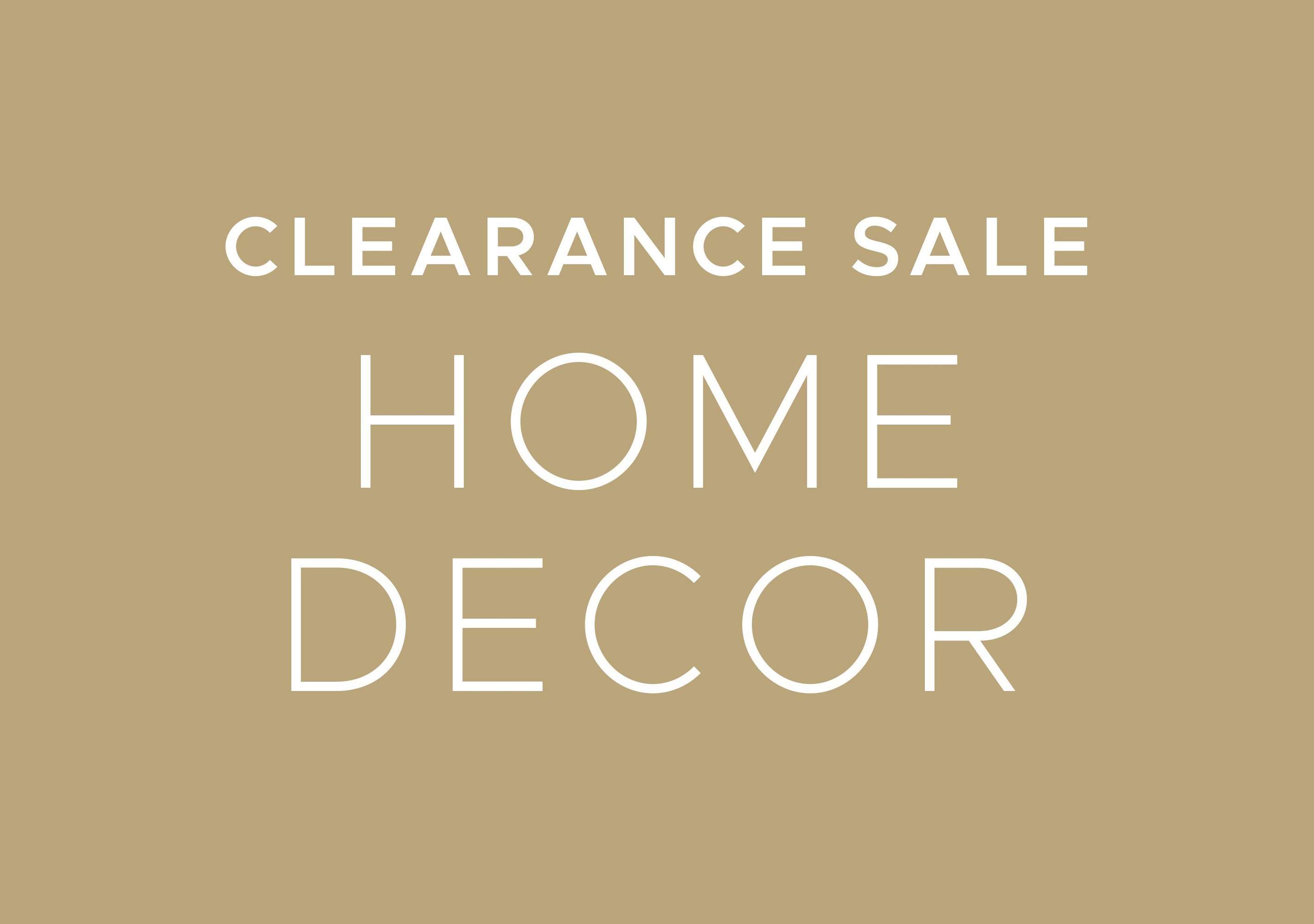 Clearance Sale Home Decor