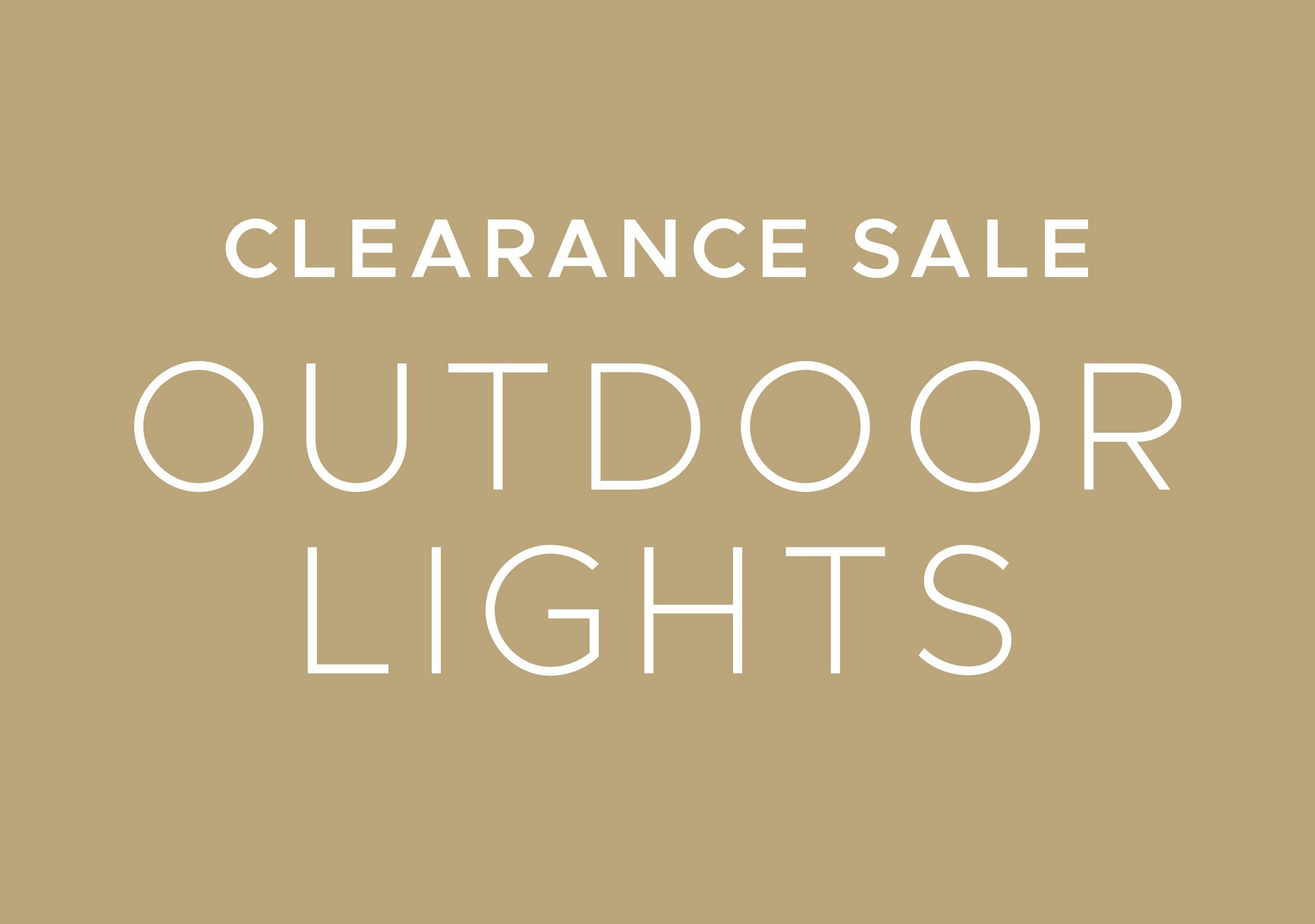 Clearance Sale Outdoor Lights