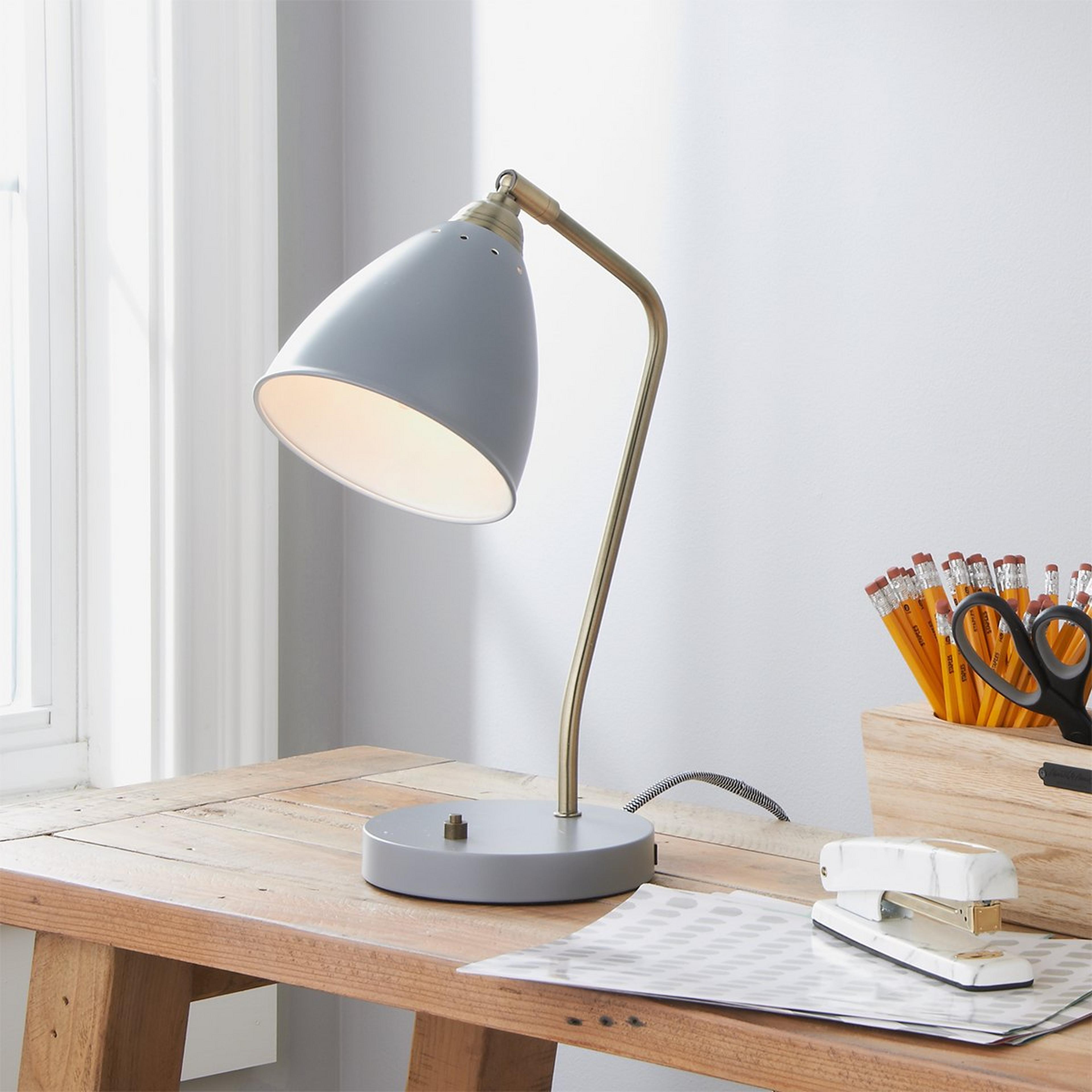 A Angled Desk Lamp with Gray color