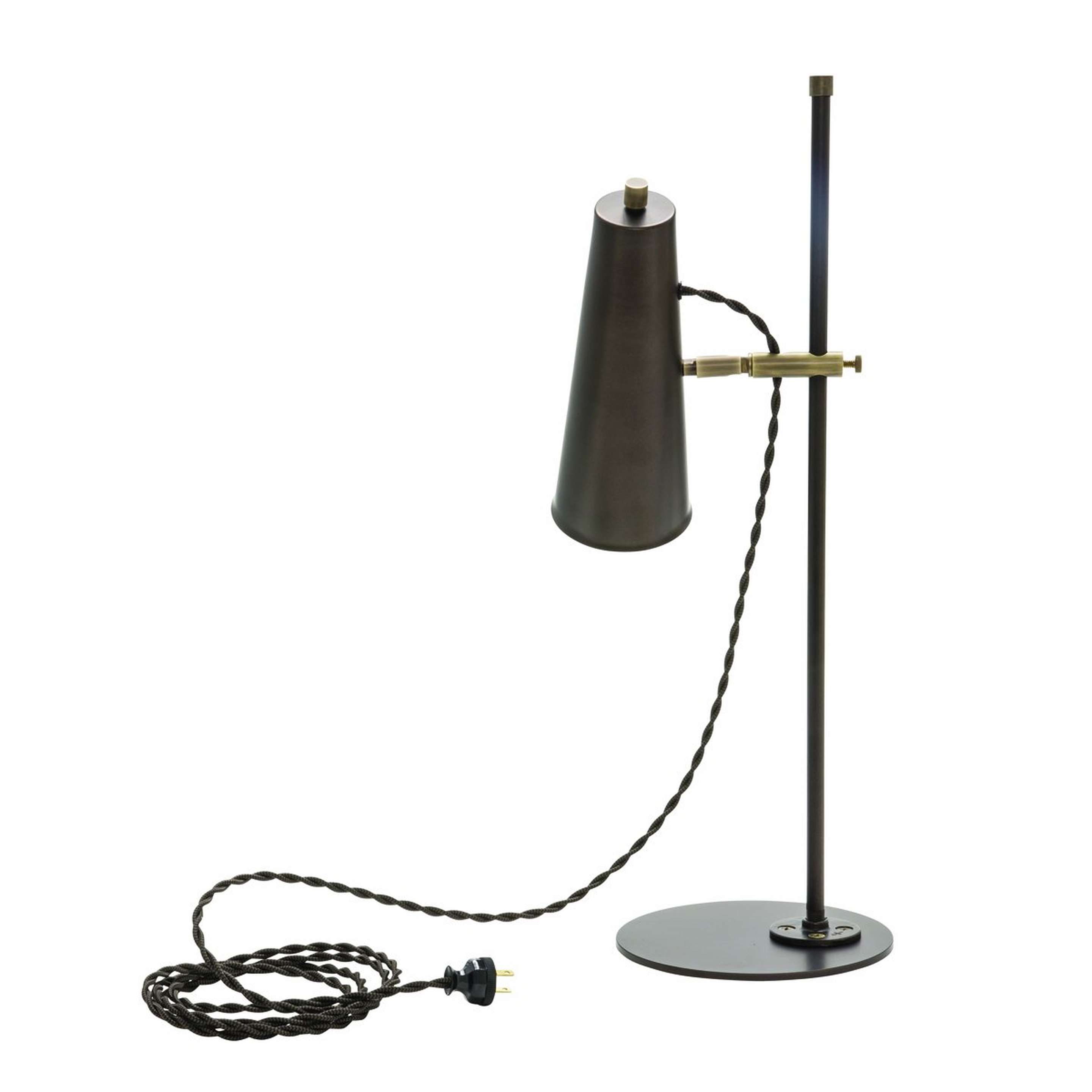 A Limelight Desk Lamp with Bronze and Antique Brass color