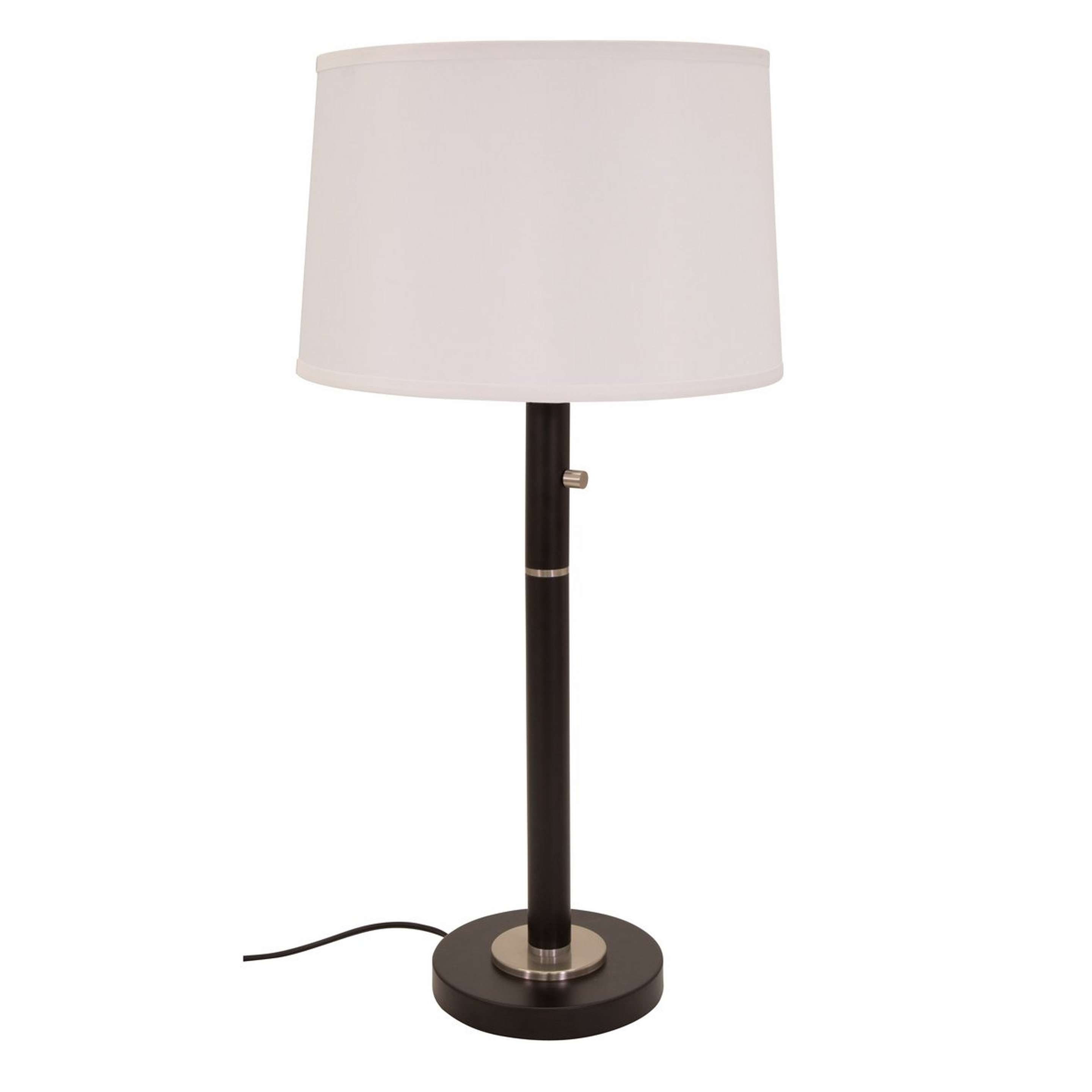 A William Desk Lamp with Black / Satin Nickel color