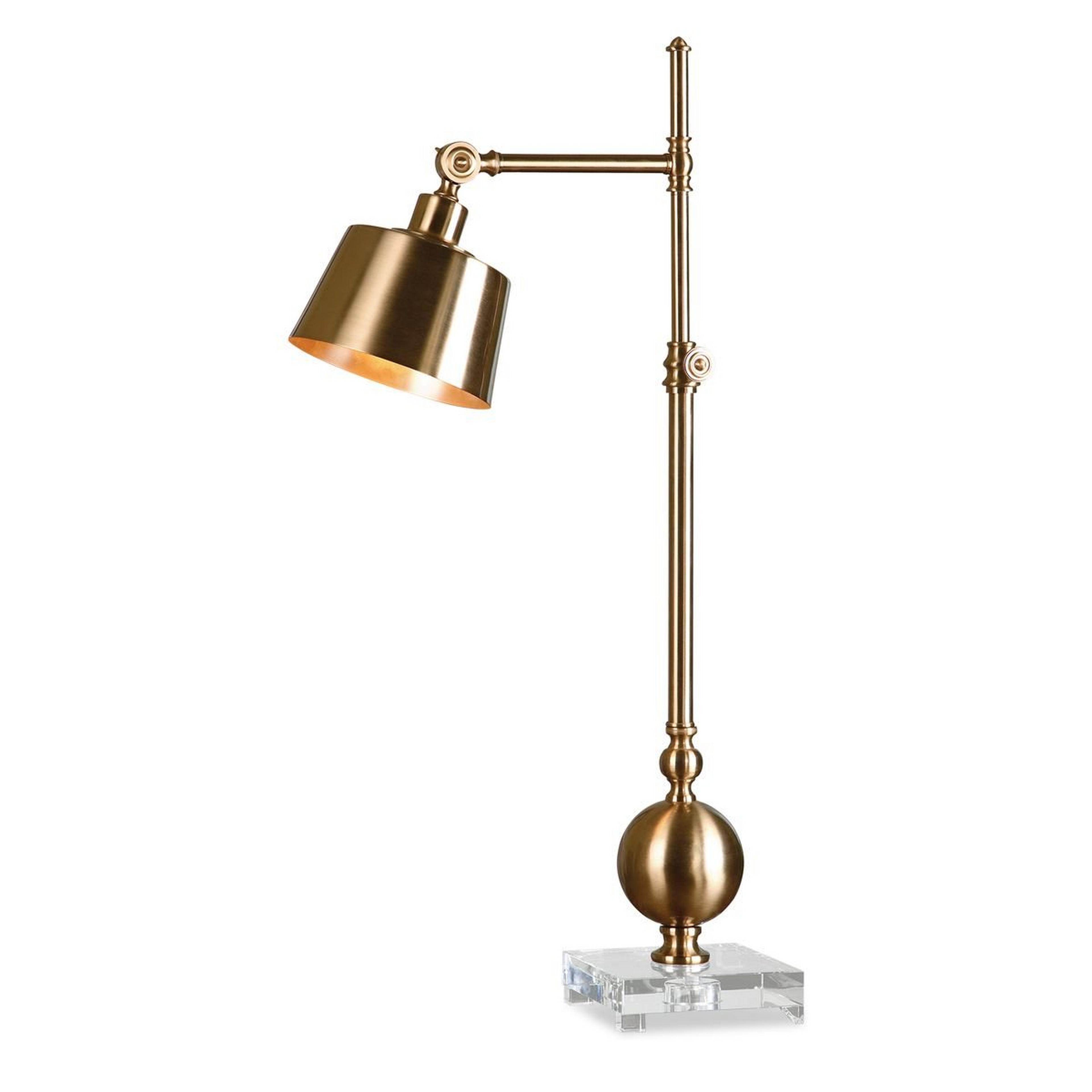 A Davis Desk Lamp with Brushed Brass color