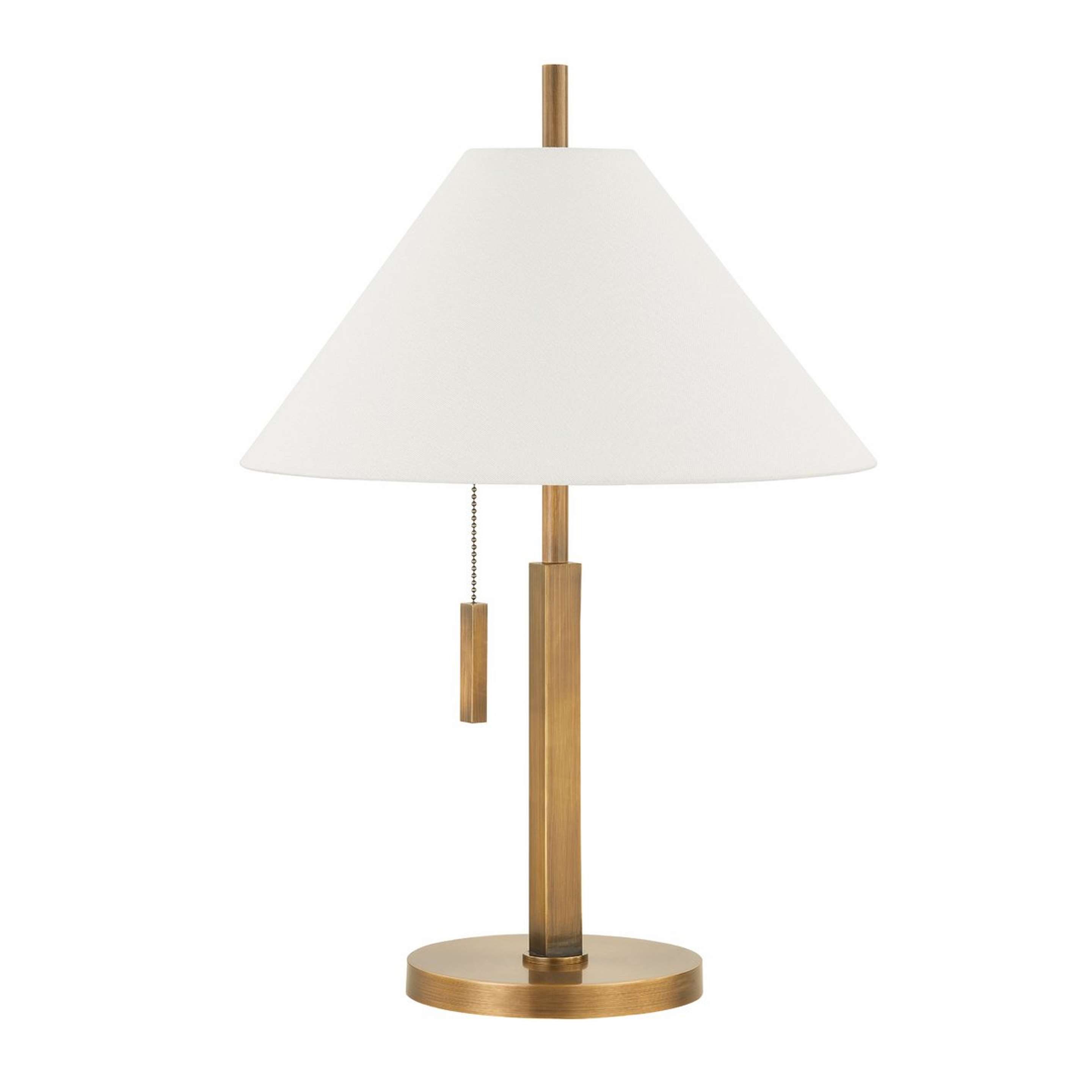 A Eras Table Lamp with Patina Brass color